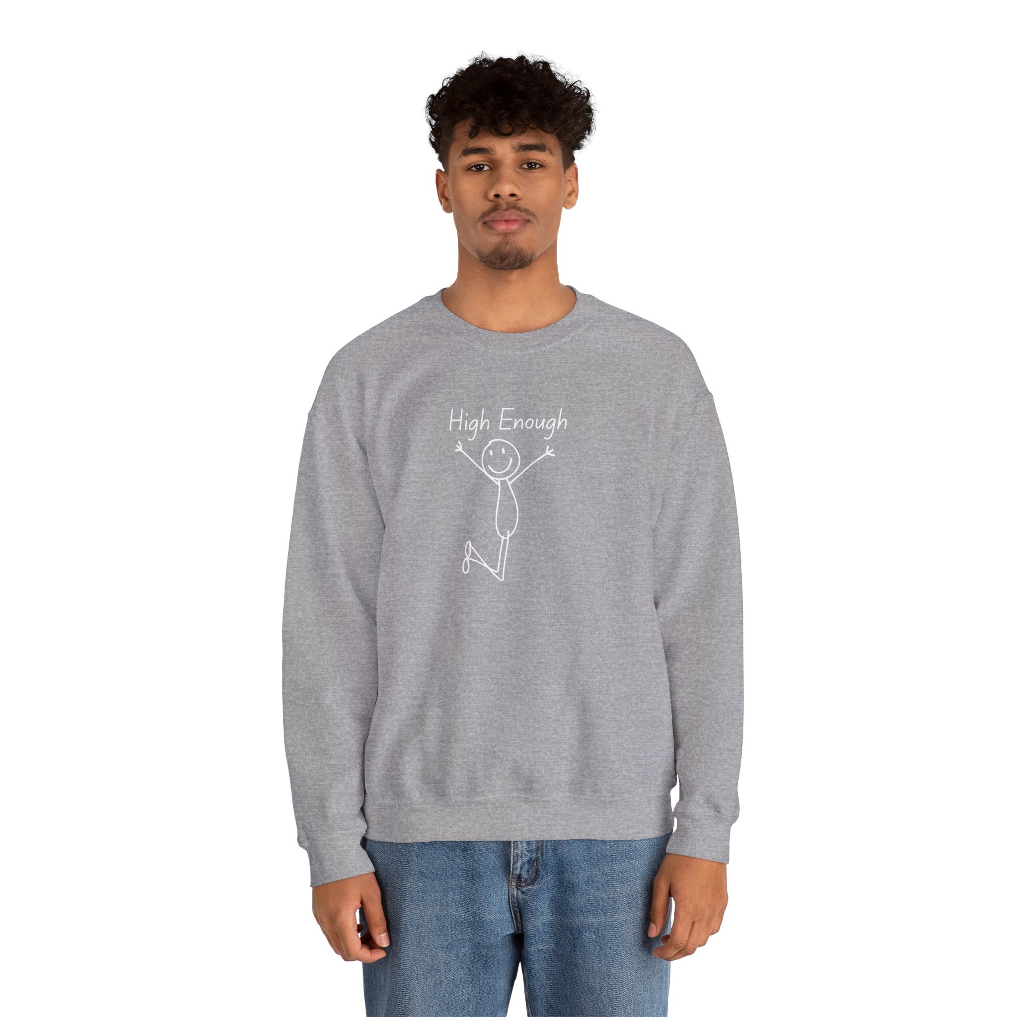 High Enough Stick Figure Crewneck Sweatshirt