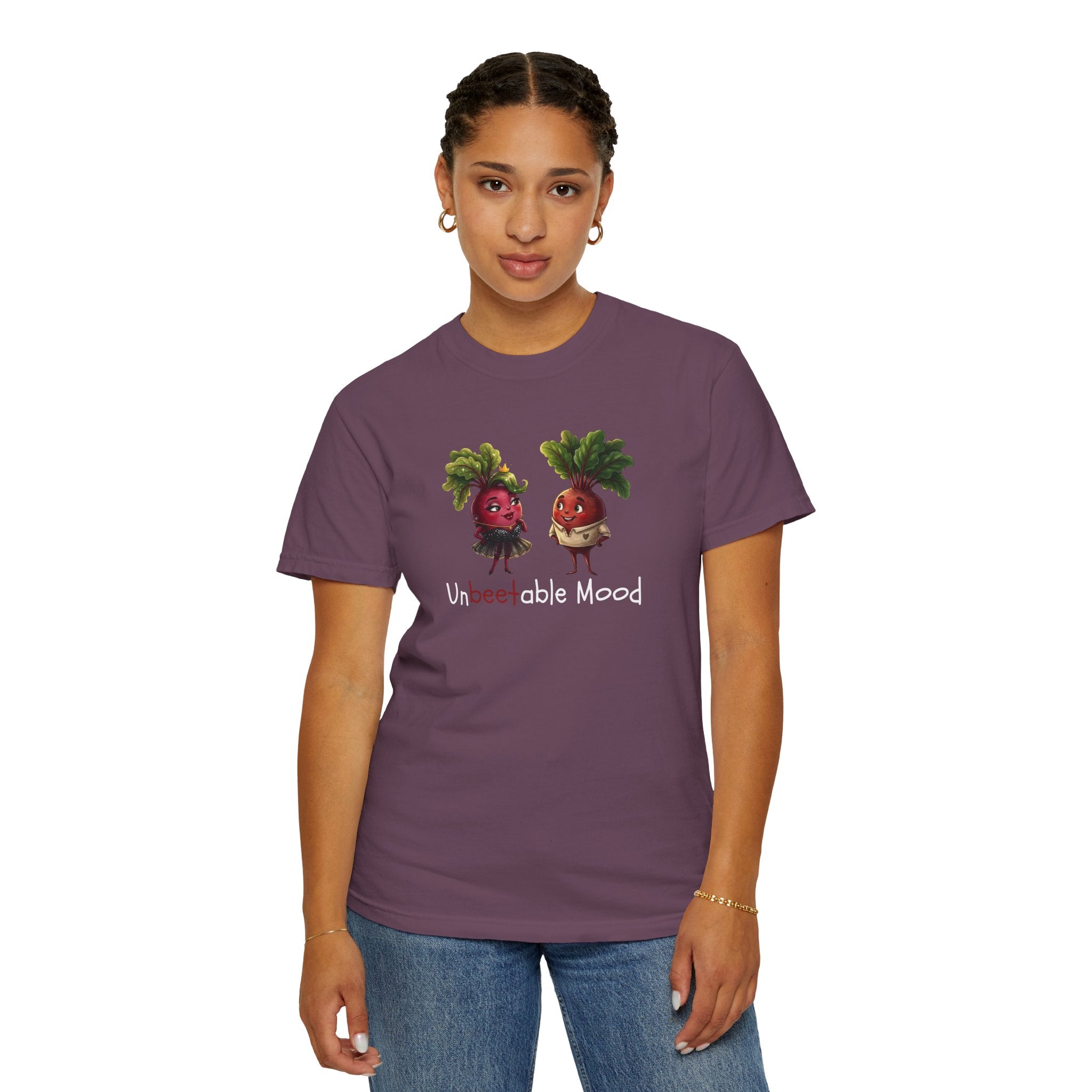 Unbeetable Mood T-Shirt — Cute Beet Characters Veggie Pun Tee