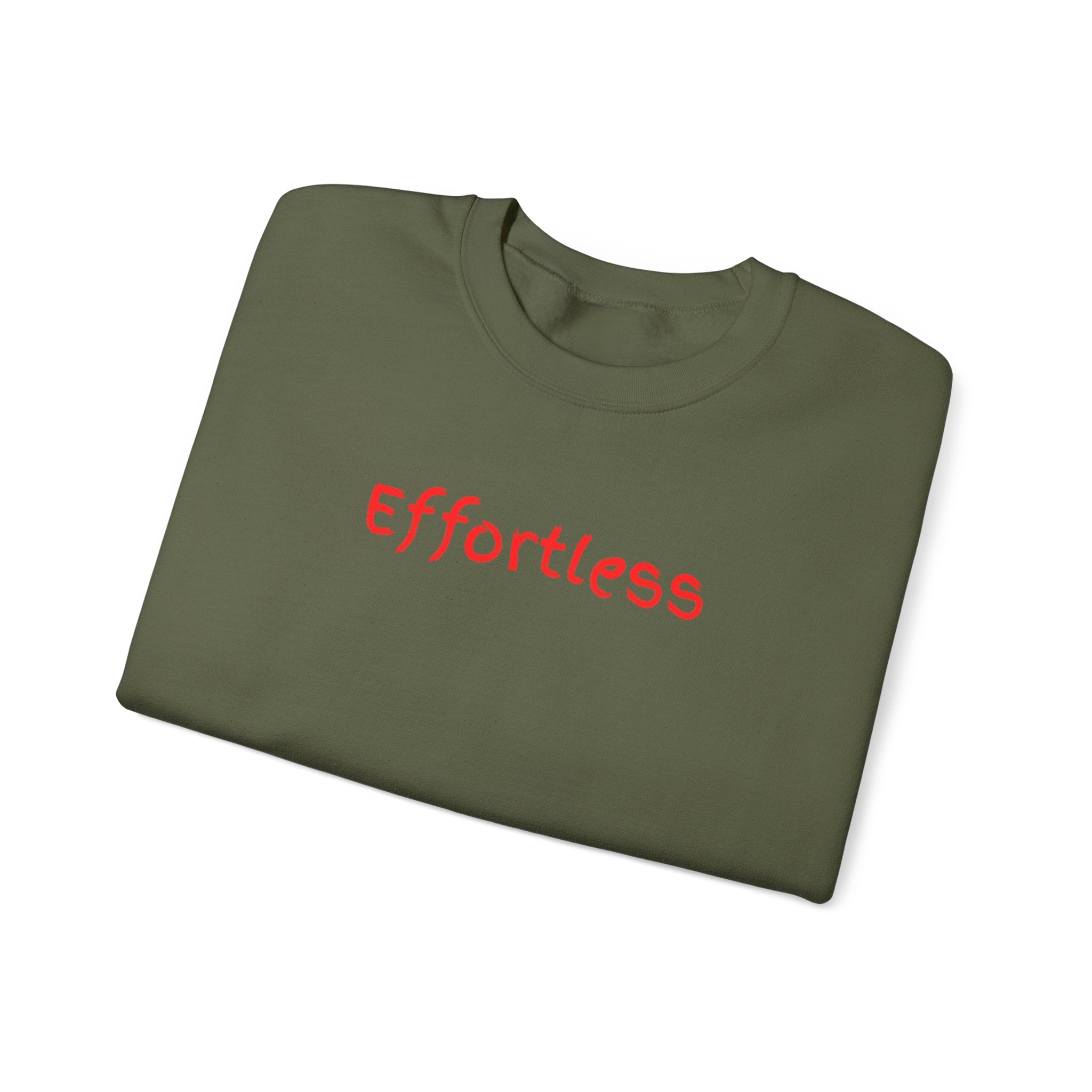 Effortless Crewneck Sweatshirt — Minimal Red Script Comfort Pullover