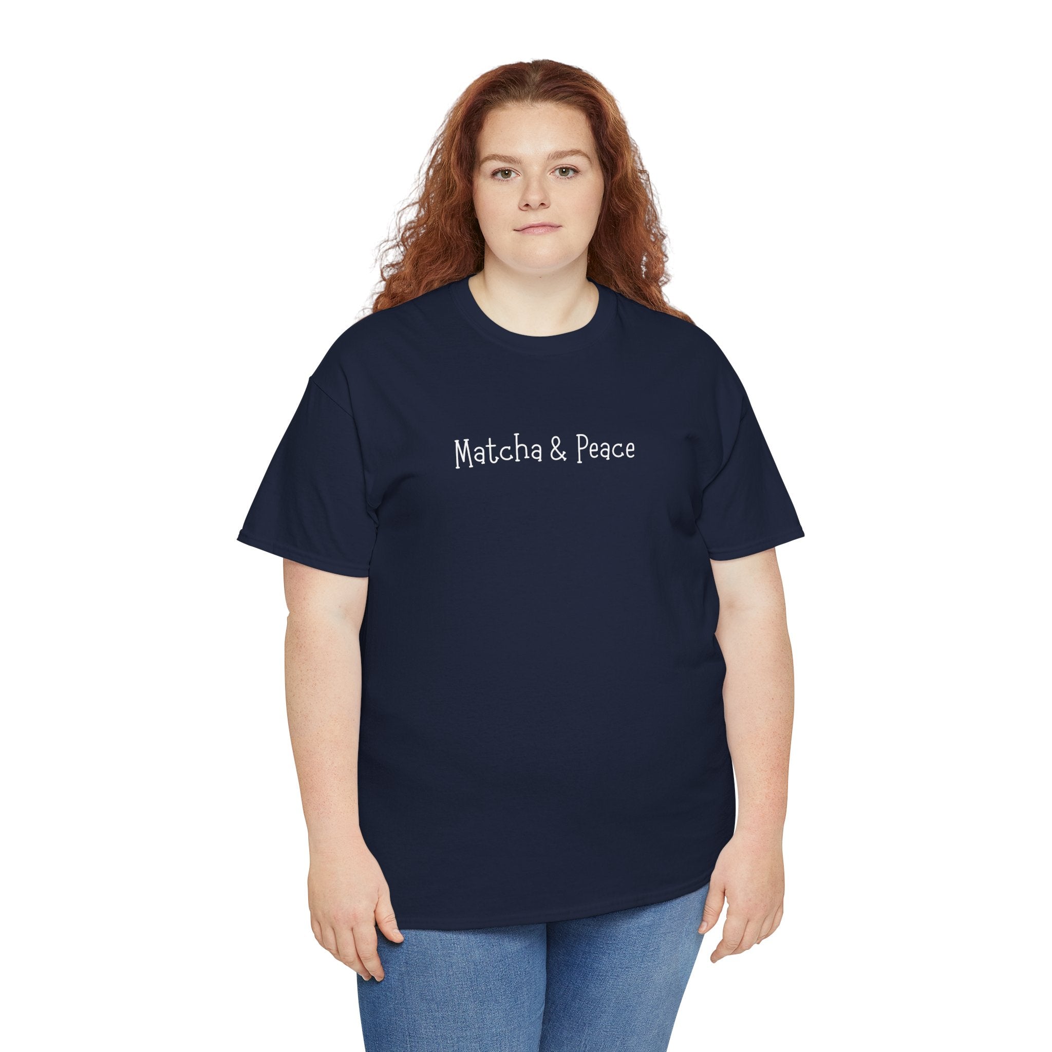 Matcha & Peace Tee — Minimalist Tea Lover Shirt