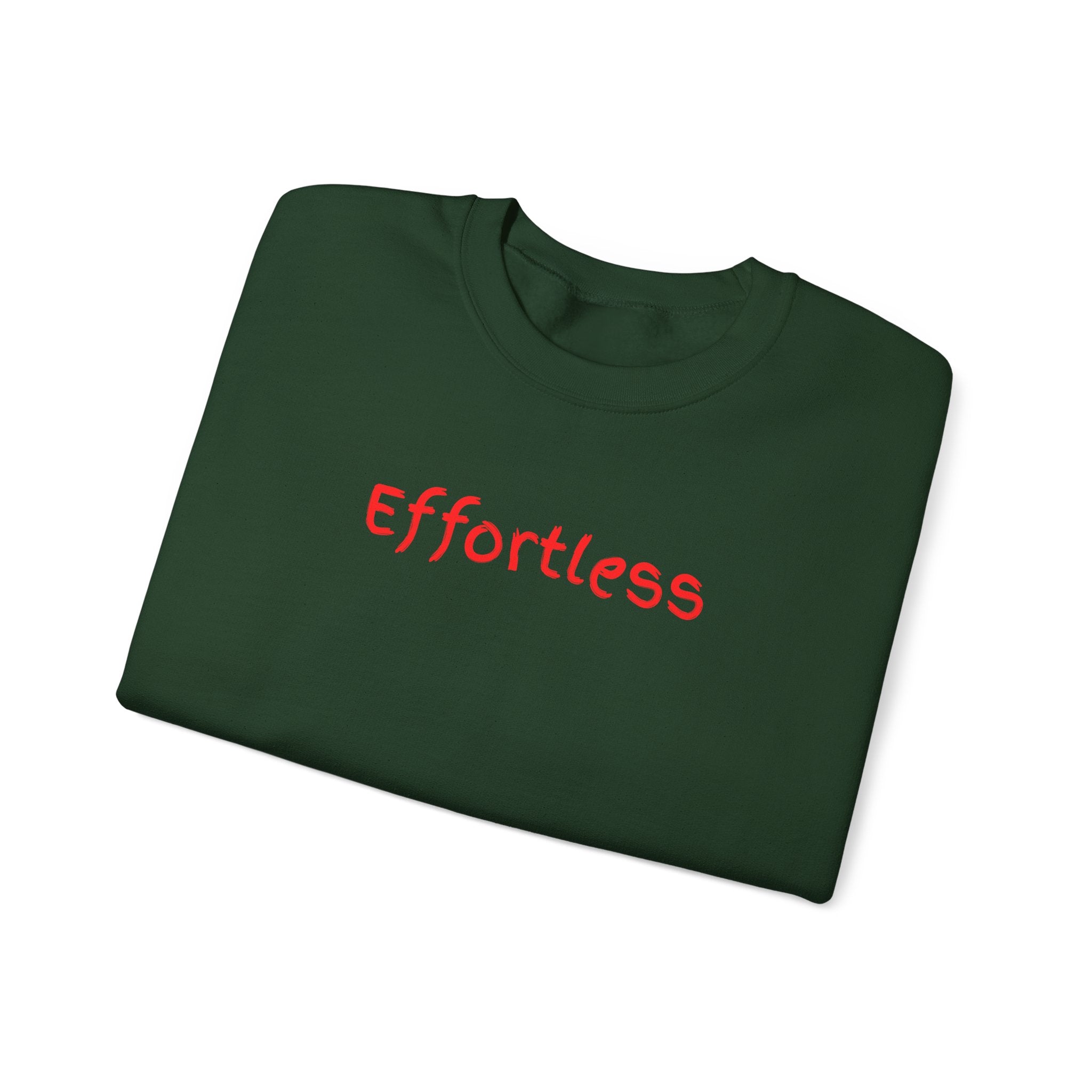 Effortless Crewneck Sweatshirt — Minimal Red Script Comfort Pullover