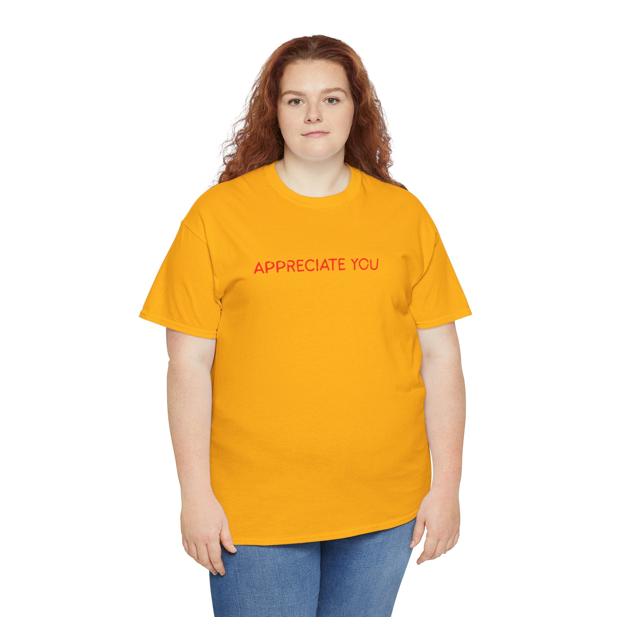Appreciate You Tee – Minimalist Red Text Graphic T‑Shirt