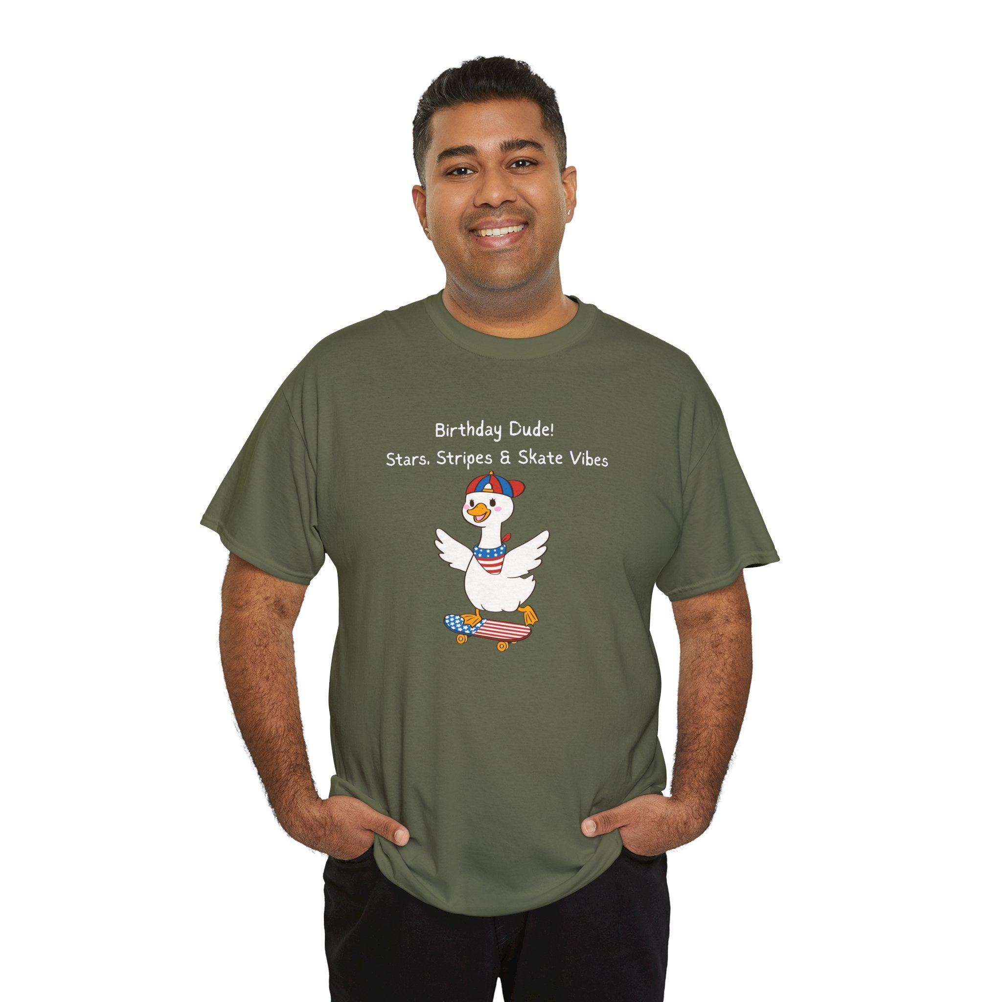Birthday Dude! Stars, Stripes & Skate Vibes Tee