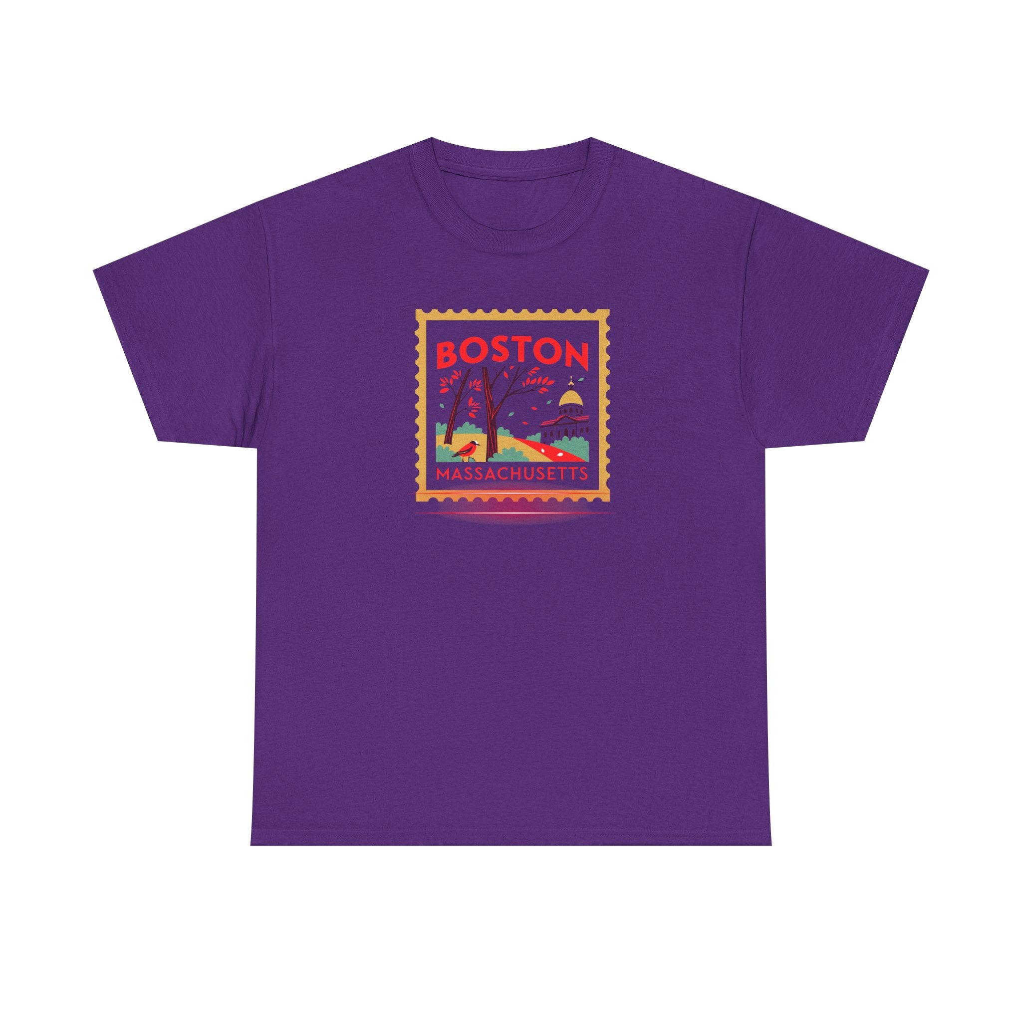 Boston Massachusetts Stamp Graphic Tee