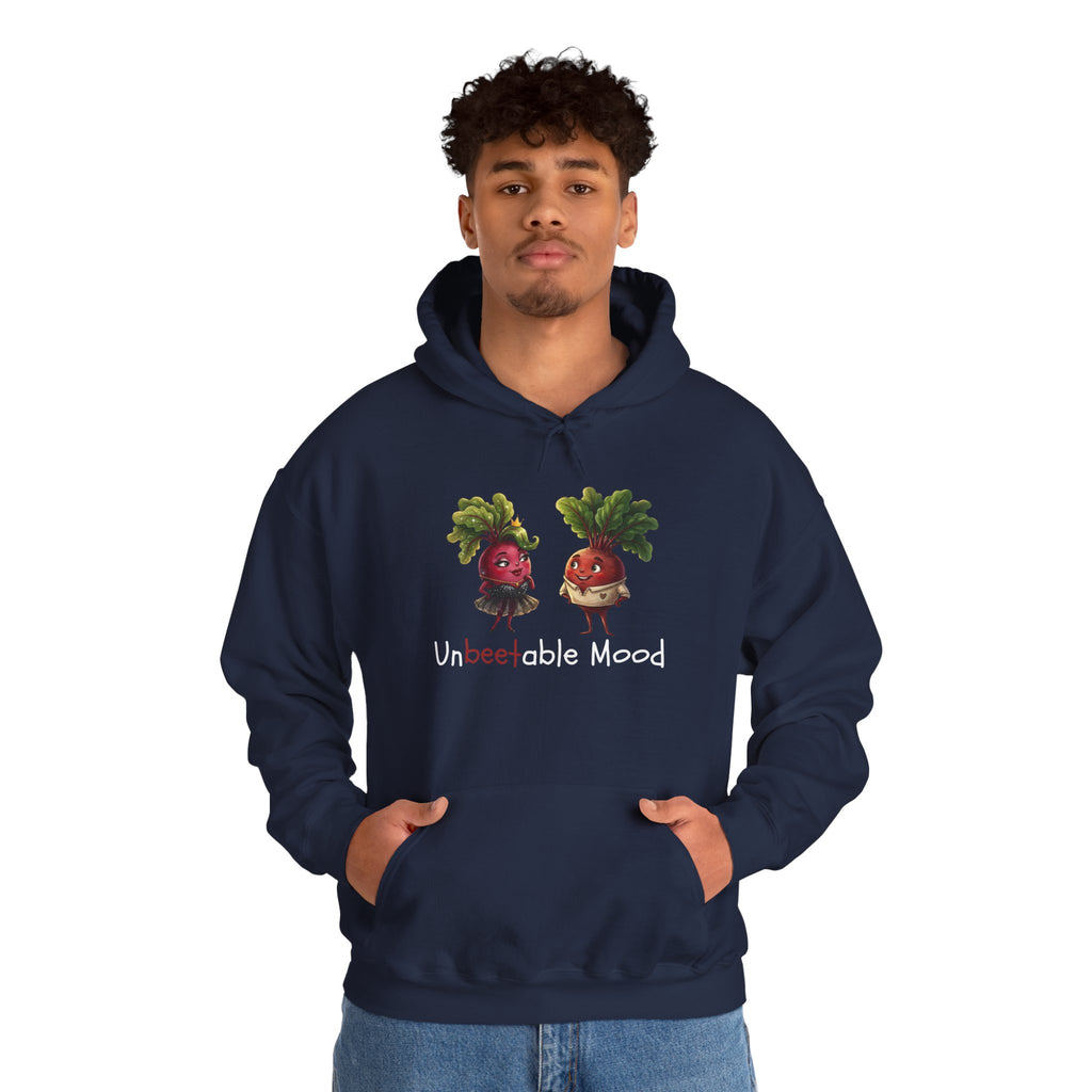 Radish 'Unbeetable Mood' Hoodie – Cute Veggie Couple Graphic Sweatshirt