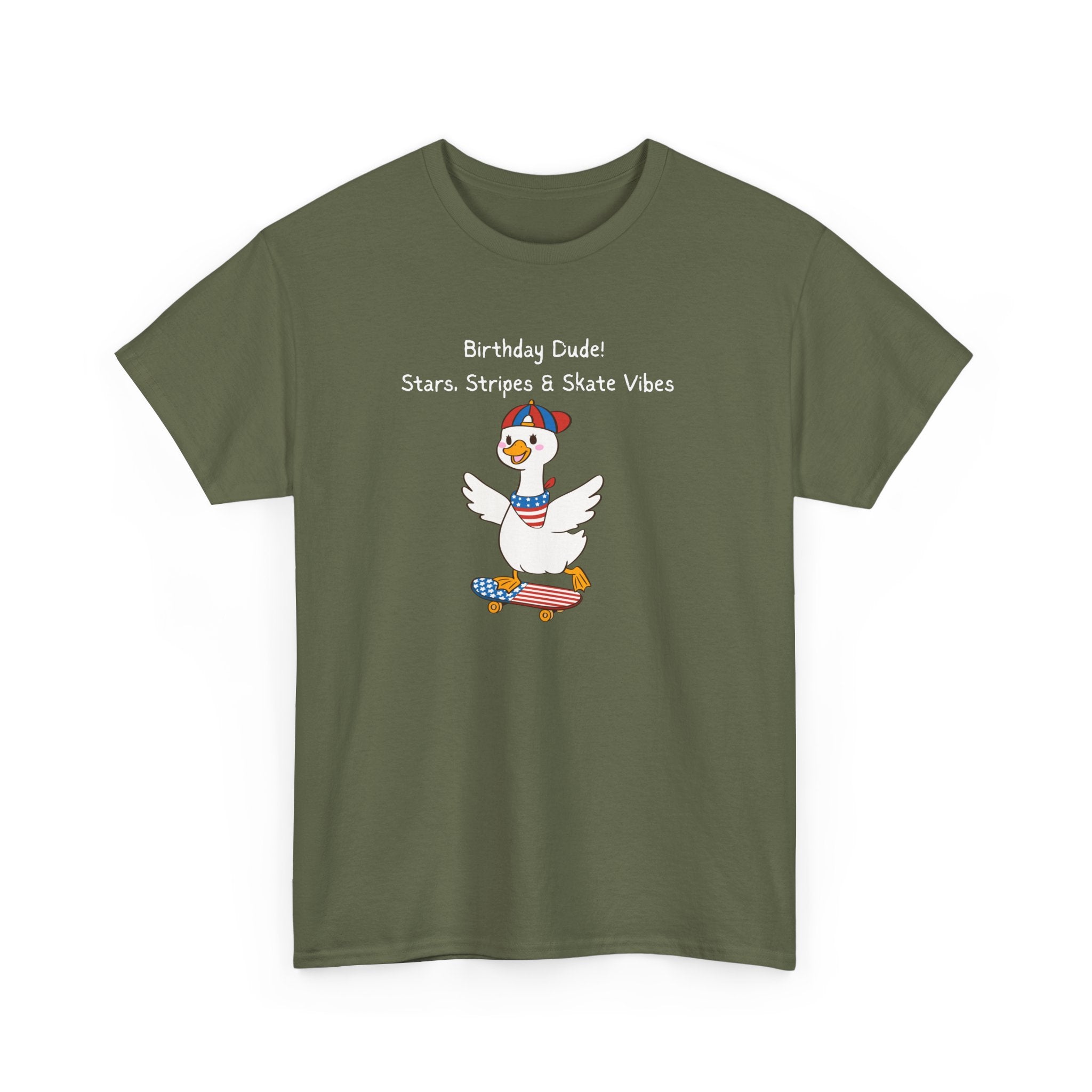 Birthday Dude! Stars, Stripes & Skate Vibes Tee