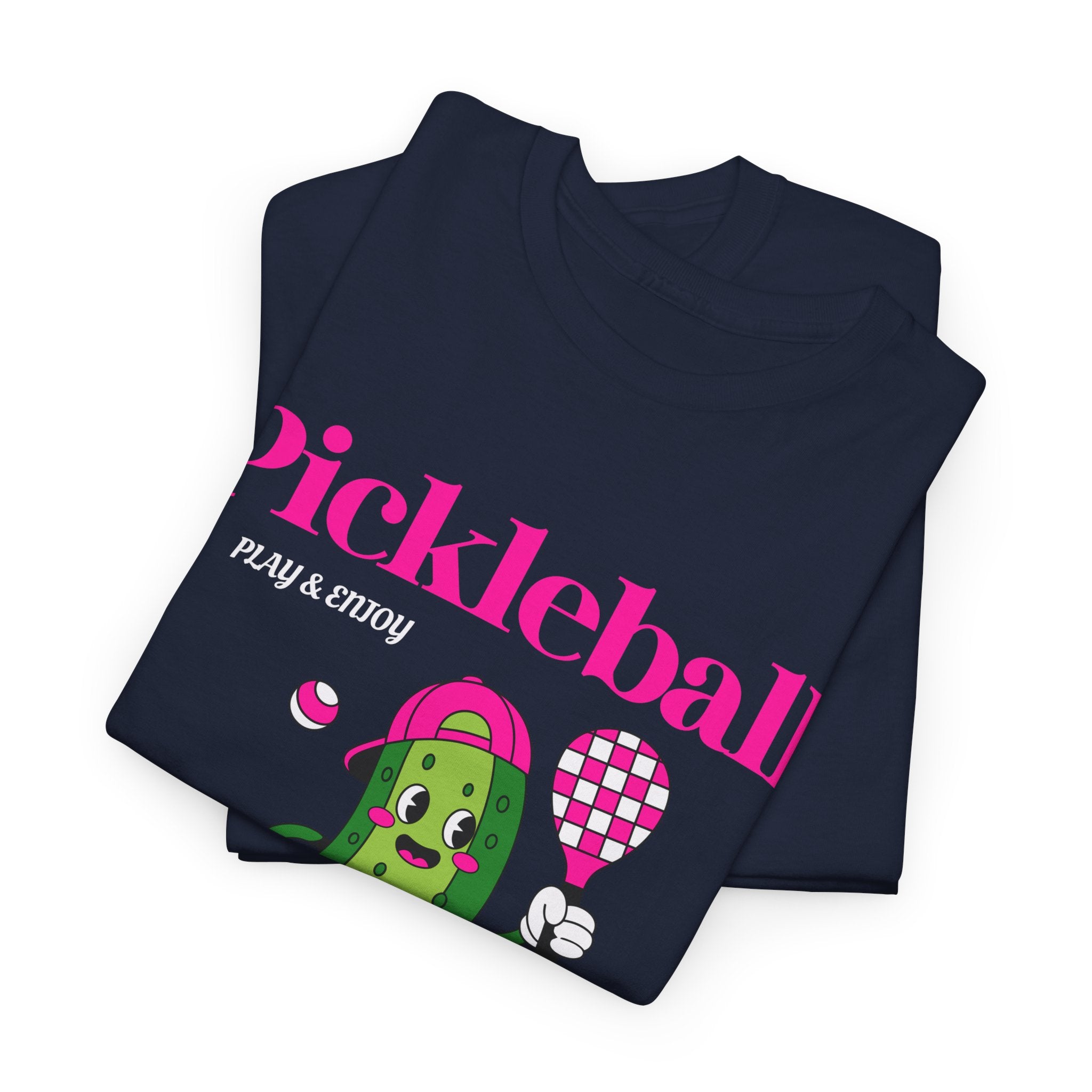Pickleball Pickle Mascot Tee — Play & Enjoy Graphic T-Shirt