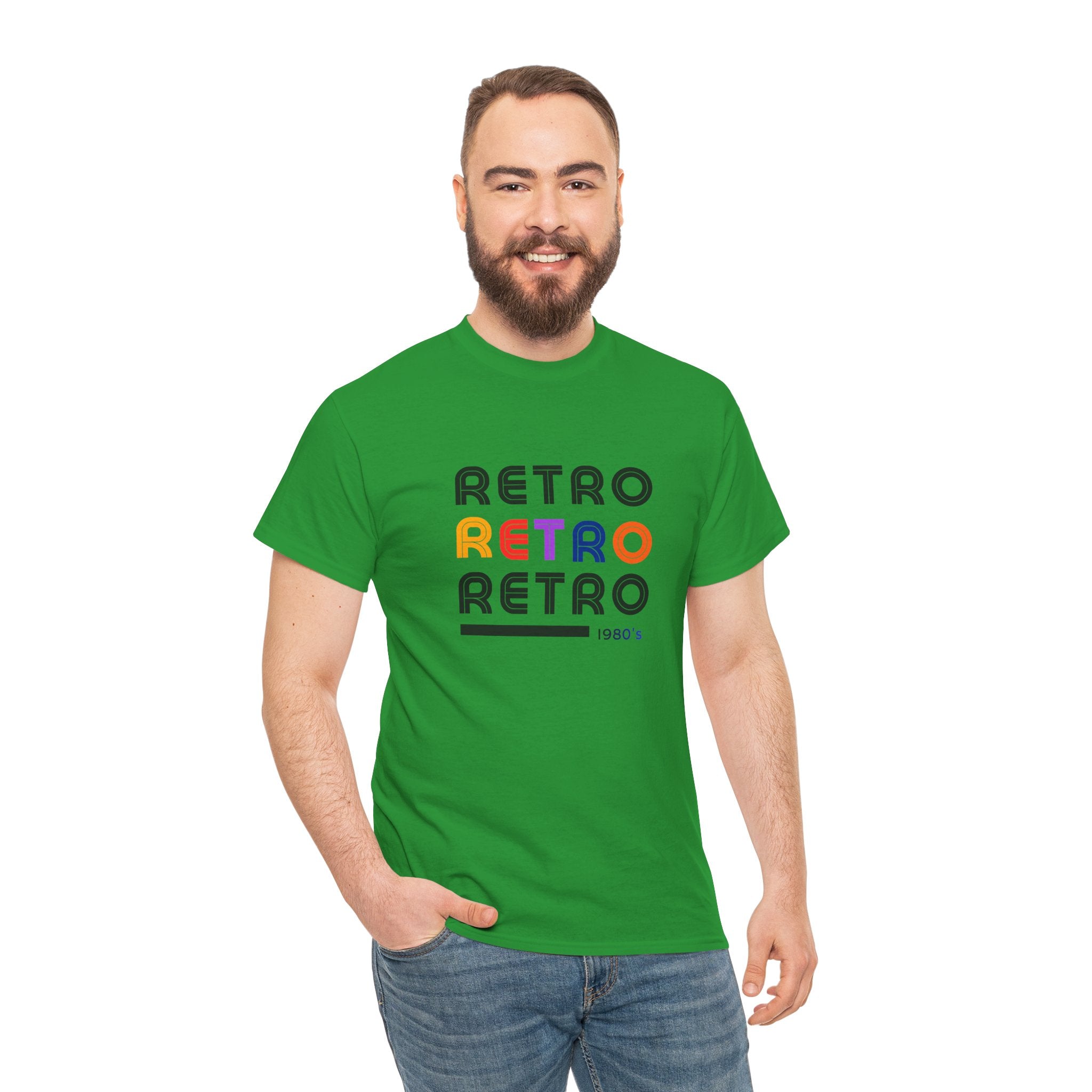 Retro Repeat Tee — Vintage 1980s-Inspired Graphic T-Shirt