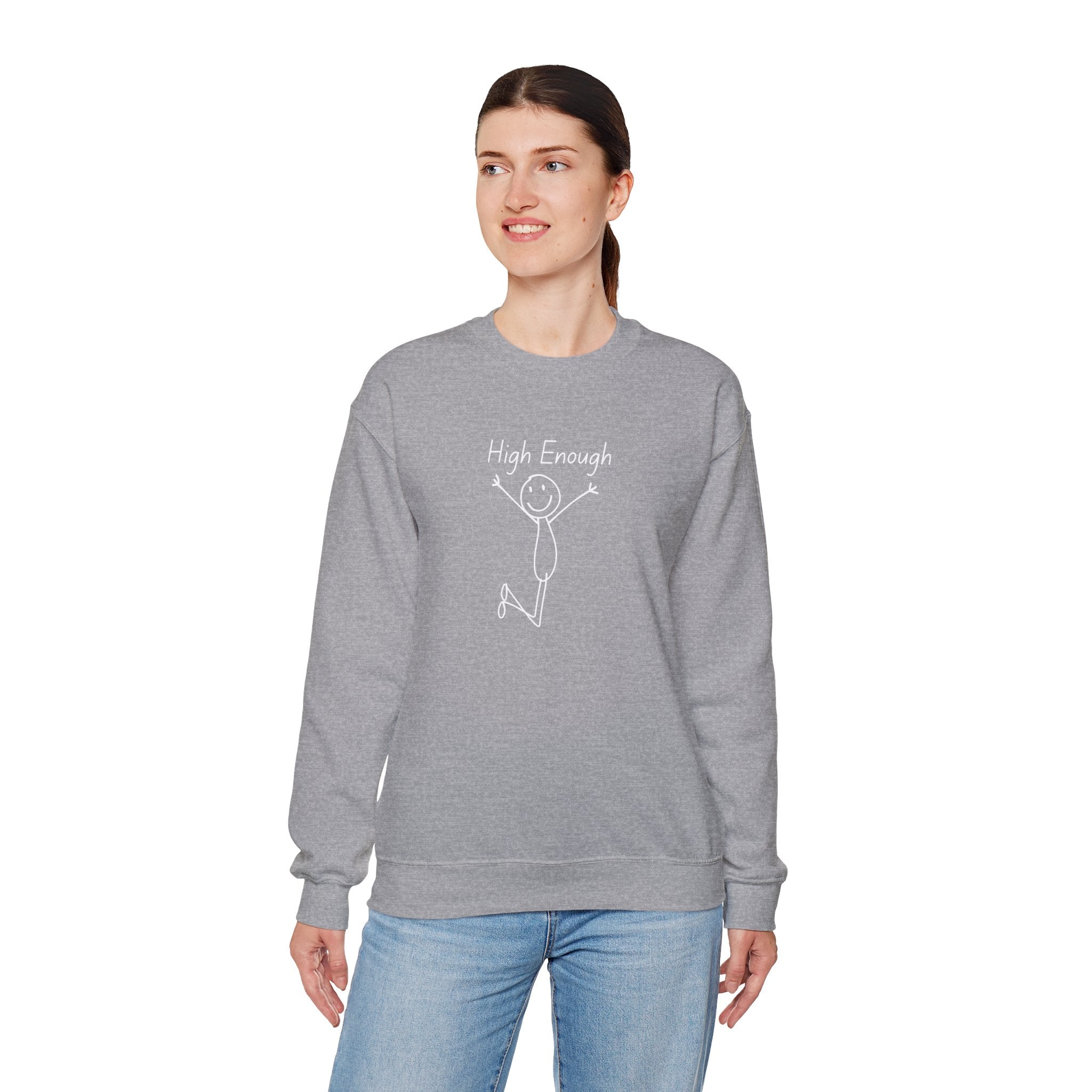 High Enough Stick Figure Crewneck Sweatshirt