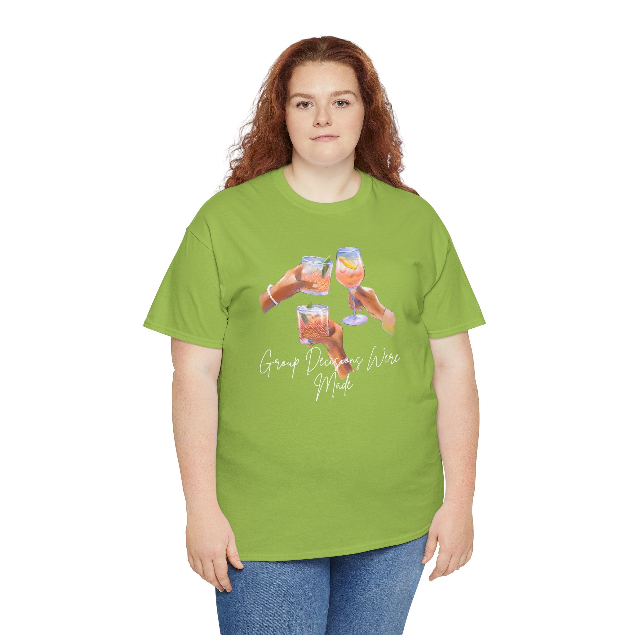 Cheers Wine T-Shirt — "Good Days Are Here" Toast Graphic Tee