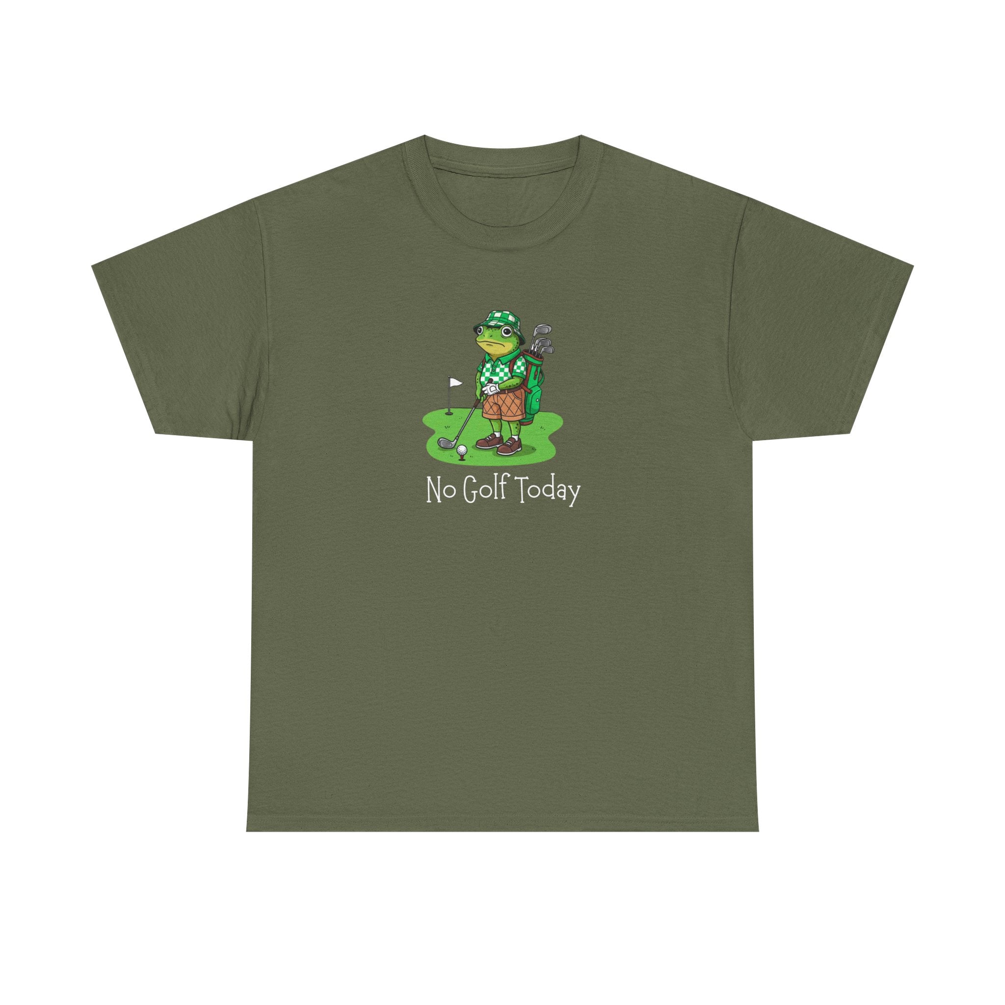T-Shirt — Funny 'No Golf Today' Frog Golfer Graphic Tee