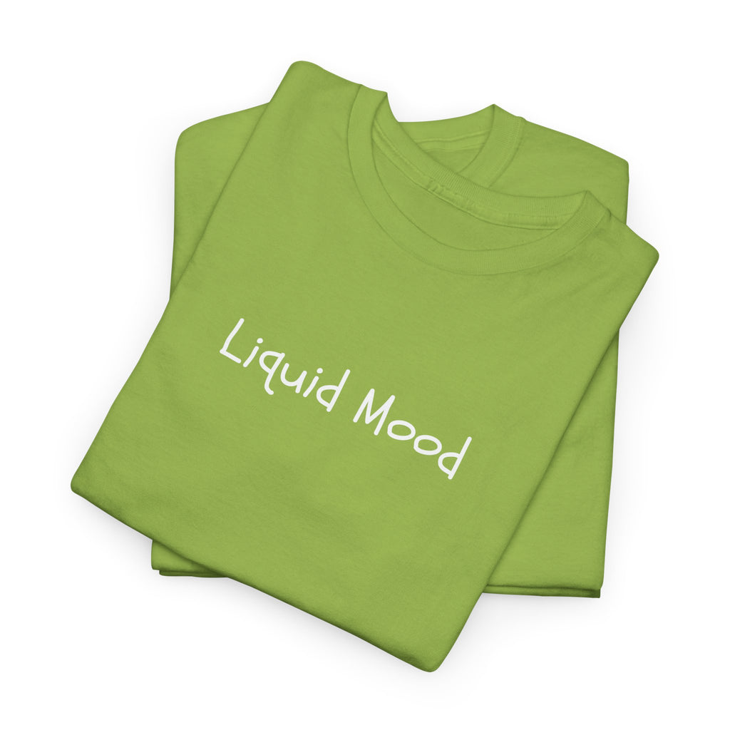 Liquid Mood Tee — Minimalist Black Graphic T‑Shirt