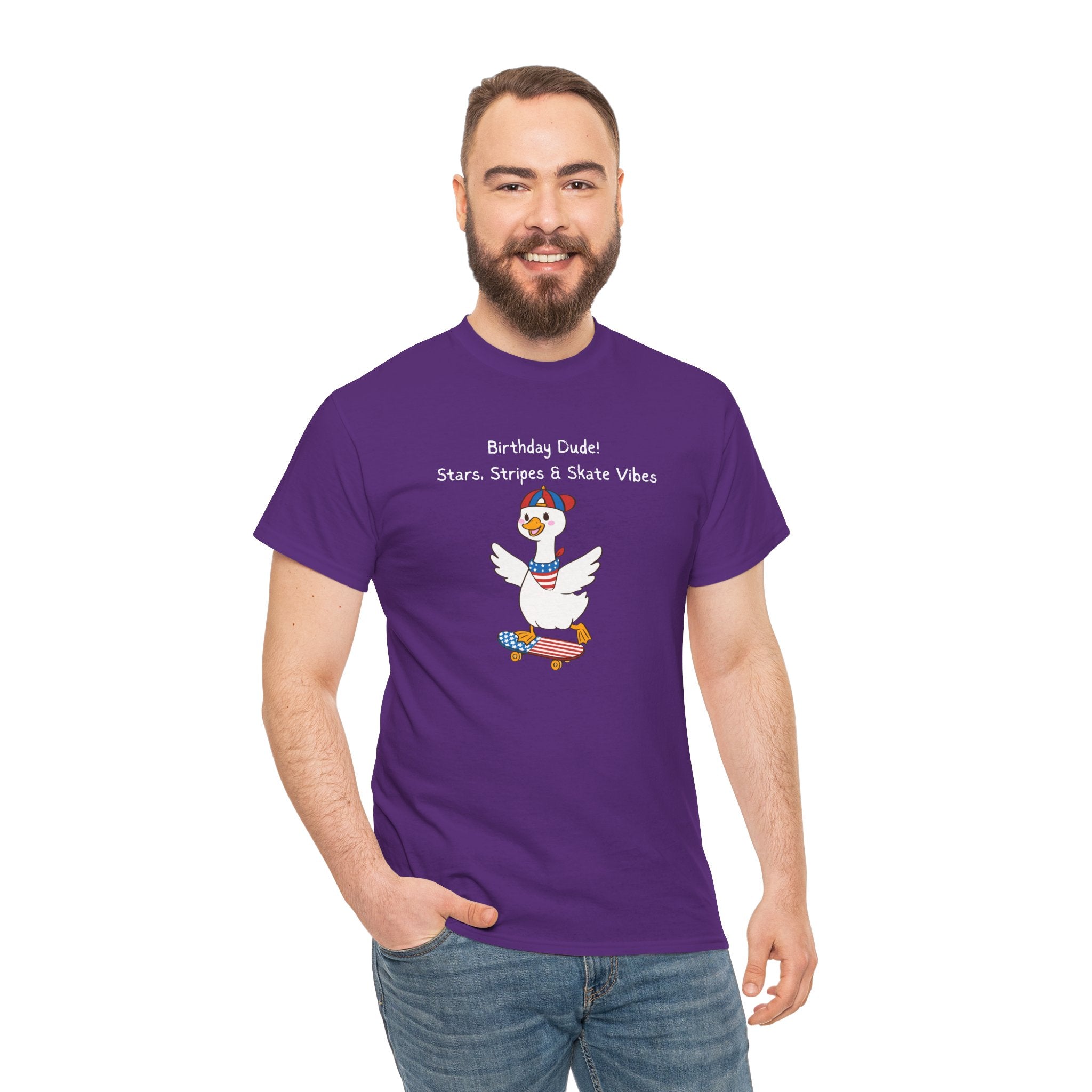 Birthday Dude! Stars, Stripes & Skate Vibes Tee