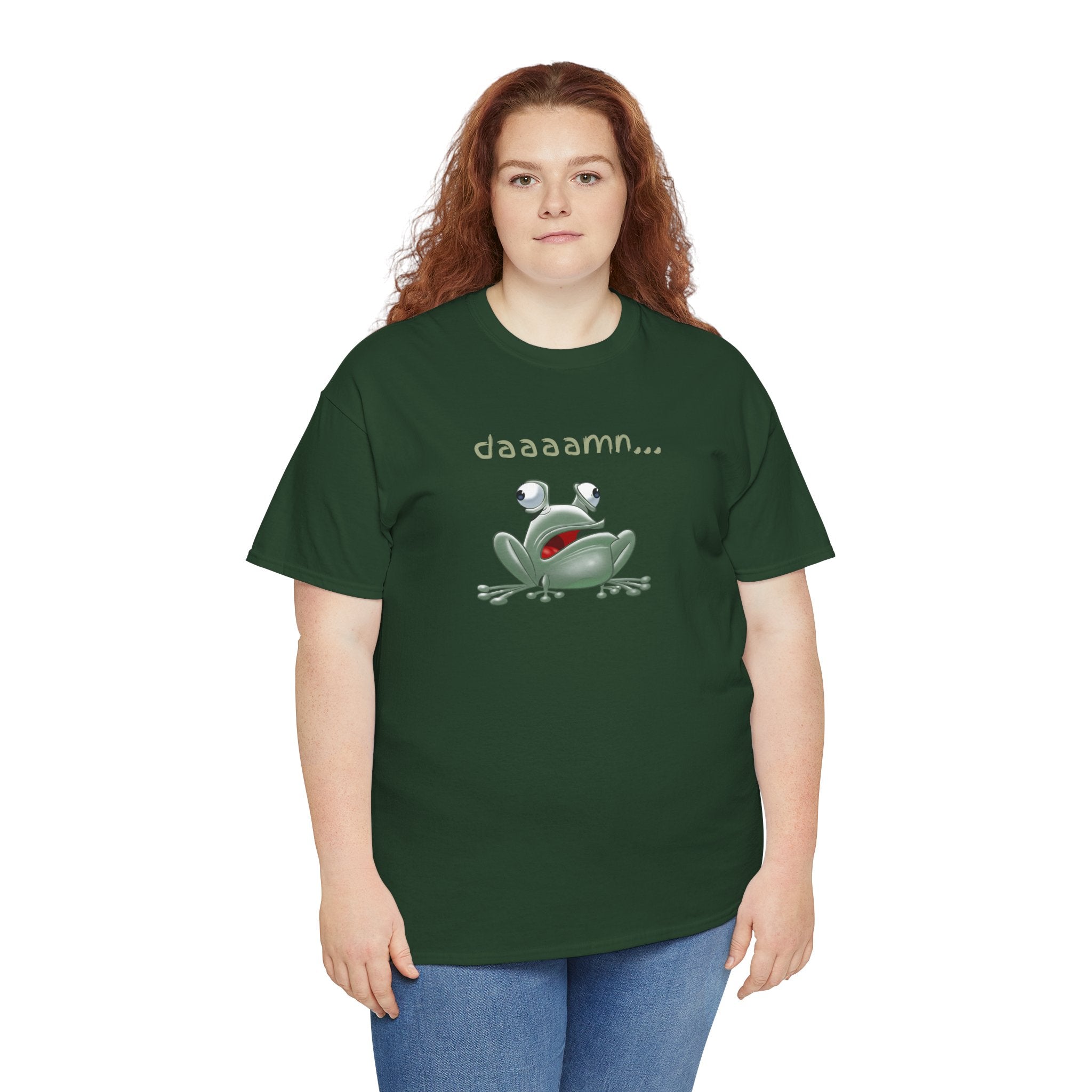 Frog "daaaamn..." T-Shirt — Funny Relaxed Frog Graphic Tee
