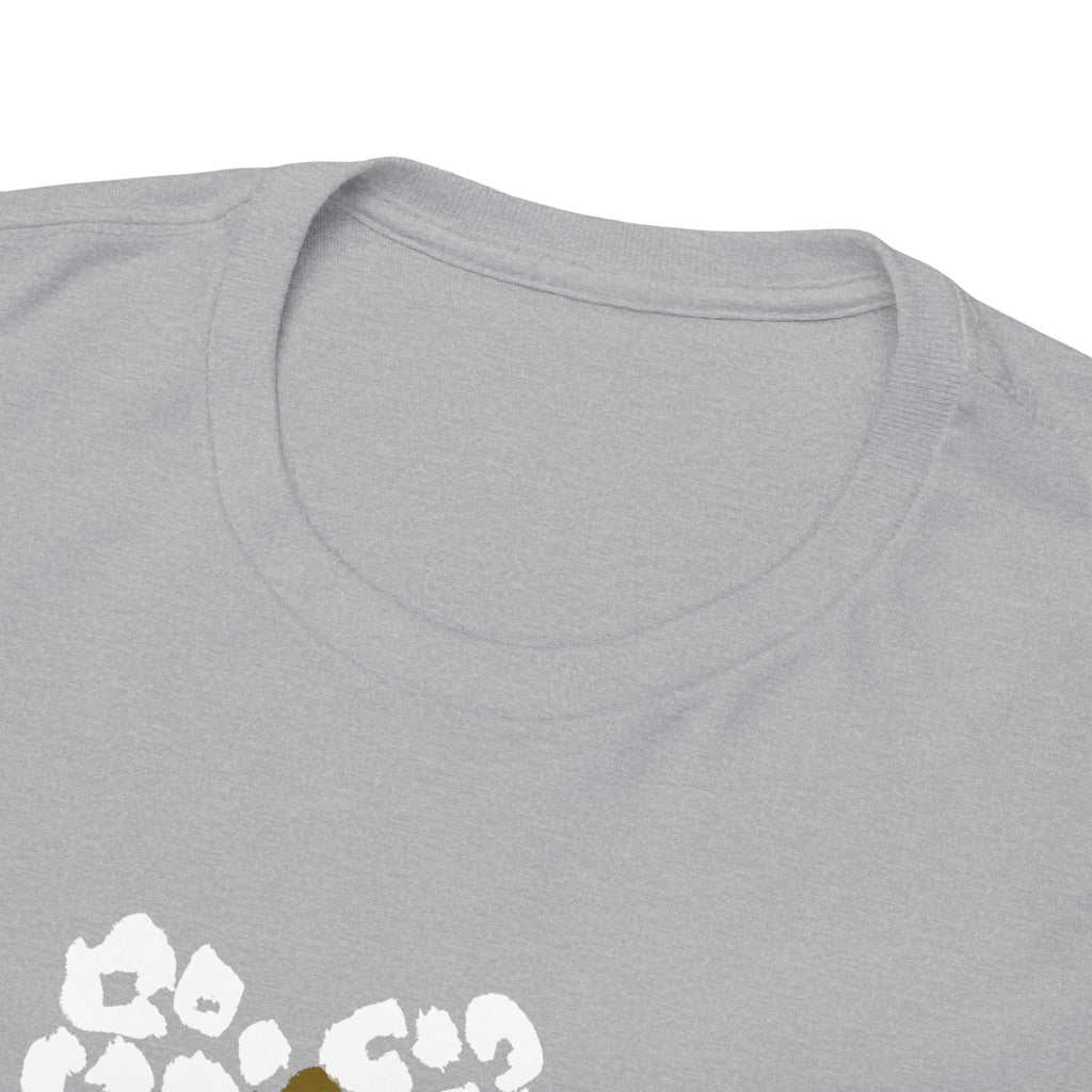 Leopard Heart Graphic Tee — Two-Tone Animal Print Heart T-Shirt