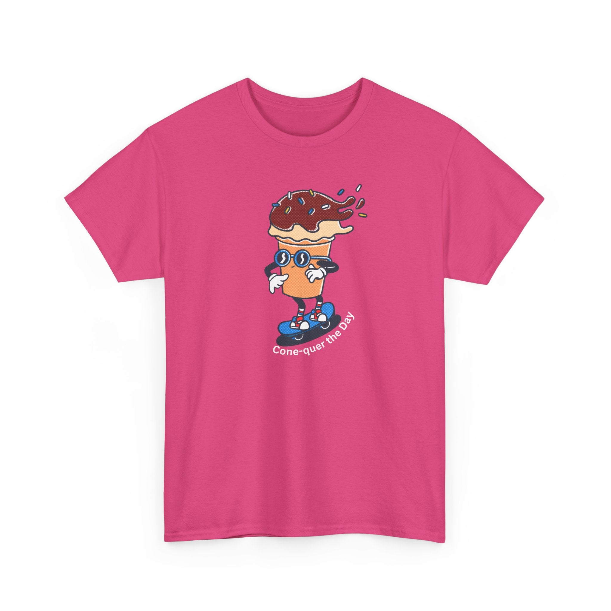 Donut Skateboard Cartoon Tee — "Can’t Stop Me" Graphic T-Shirt