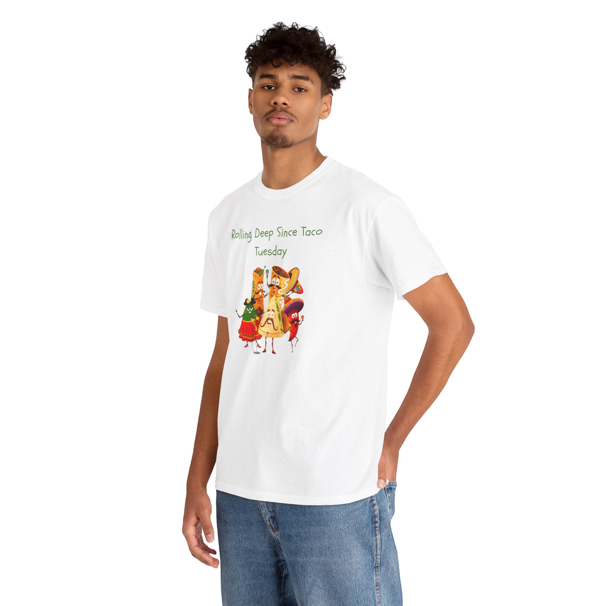 Taco Tuesday Graphic Tee — "Rolling Deep Since Taco Tuesday" Funny Mexican Food Shirt