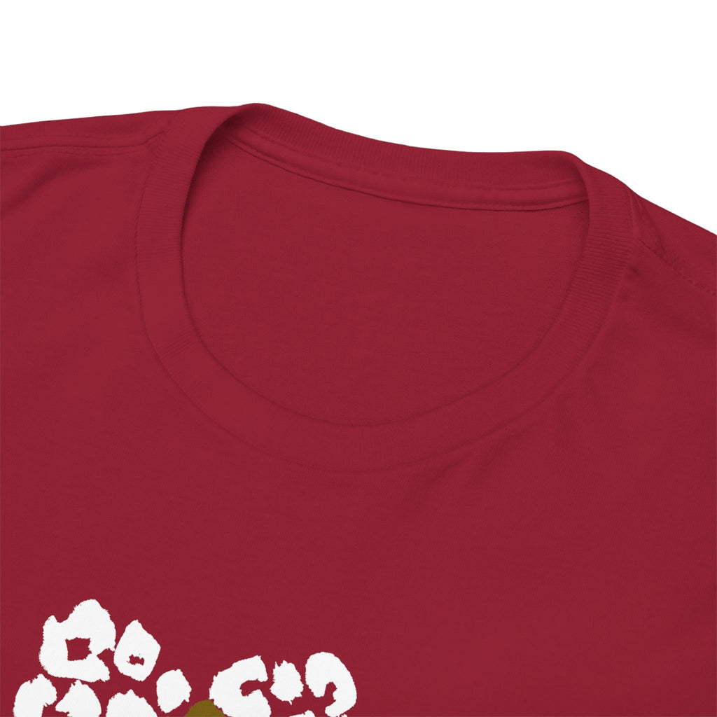 Leopard Heart Graphic Tee — Two-Tone Animal Print Heart T-Shirt