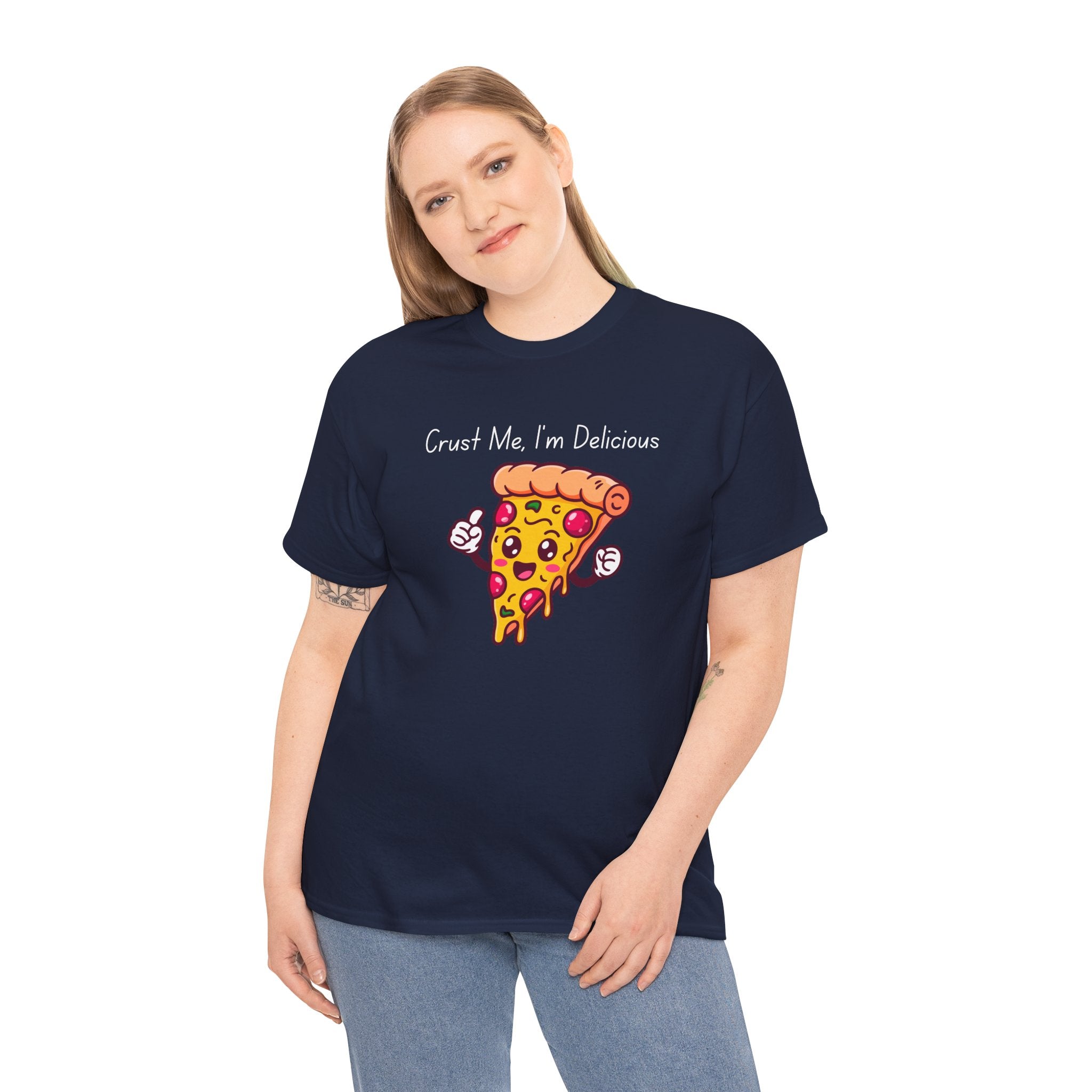 Pizza Slice Tee — "Crust Me, I'm Delicious" Funny Pizza Graphic Shirt