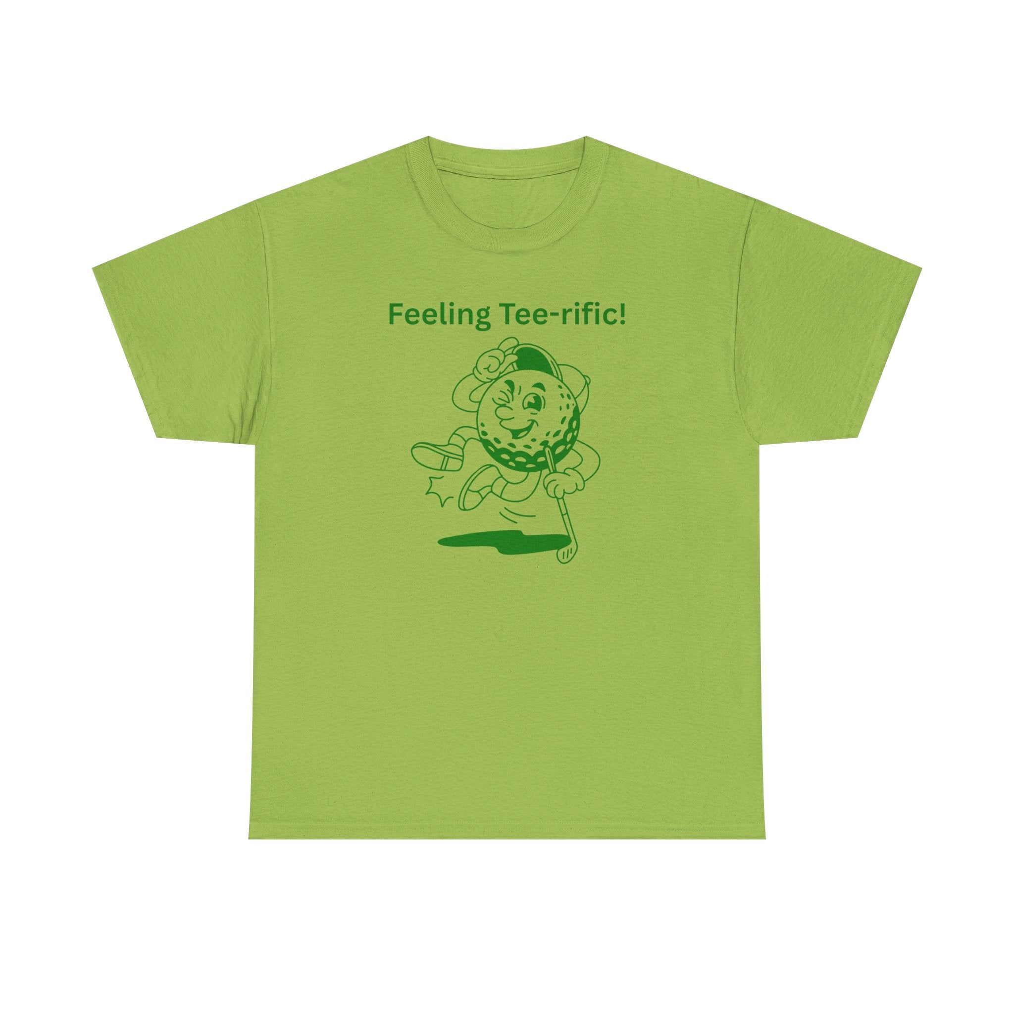 Golf Tee T-Shirt — "Feeling Tee-rific!" Vintage Golf Character Shirt