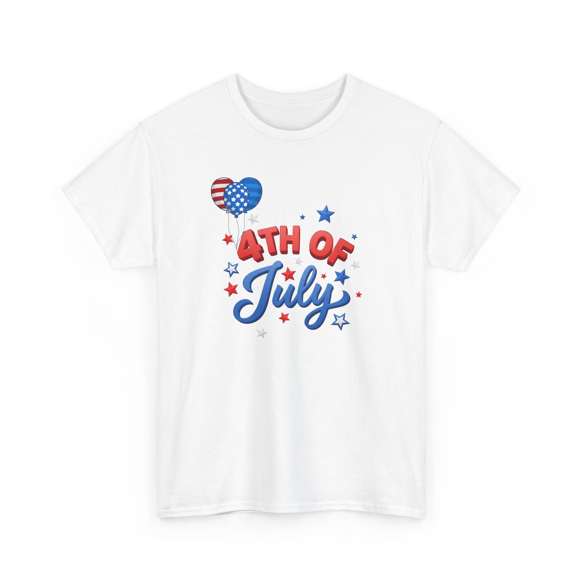 4th of July T-Shirt – Patriotic Stars & Heart Independence Day Tee