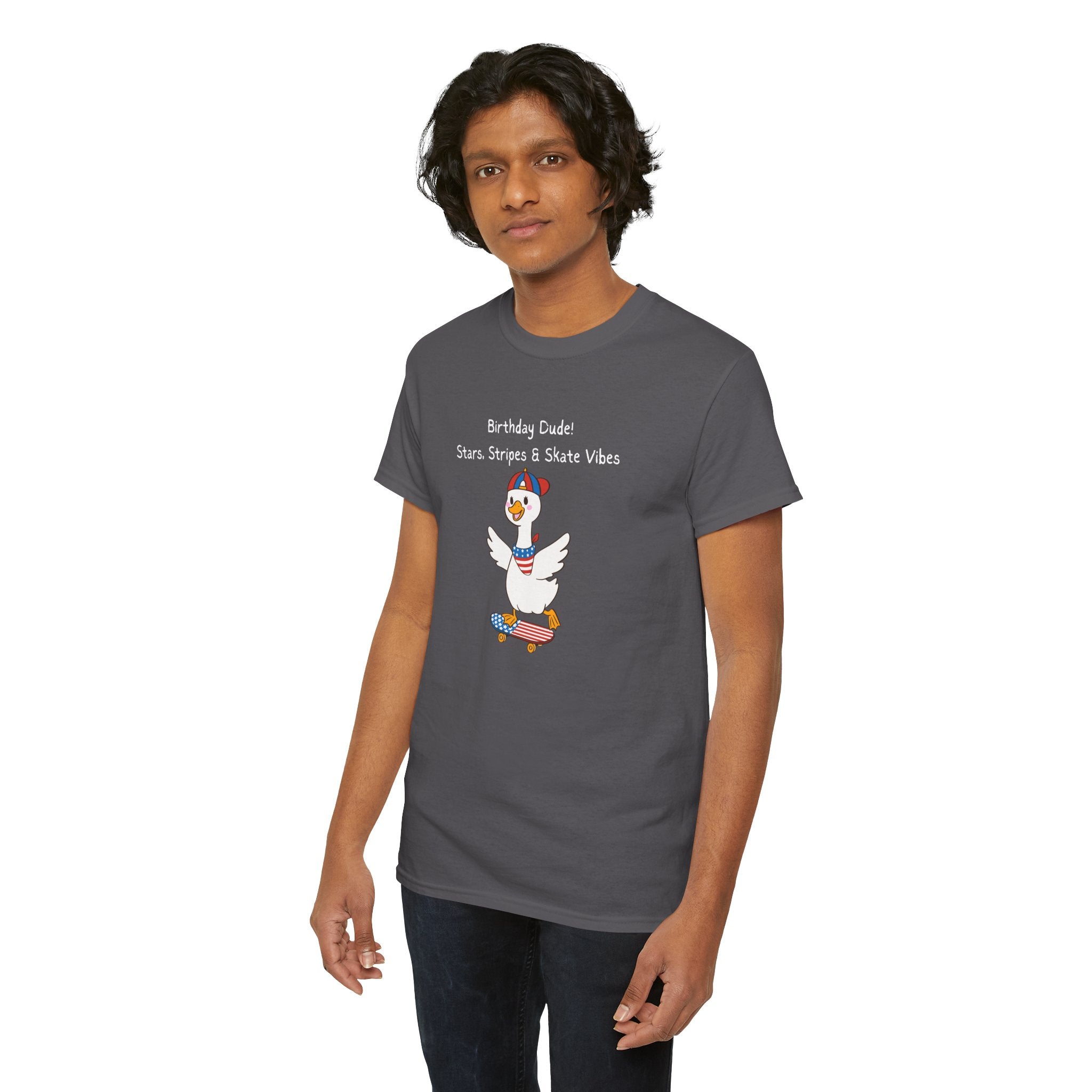 Birthday Dude! Stars, Stripes & Skate Vibes Tee