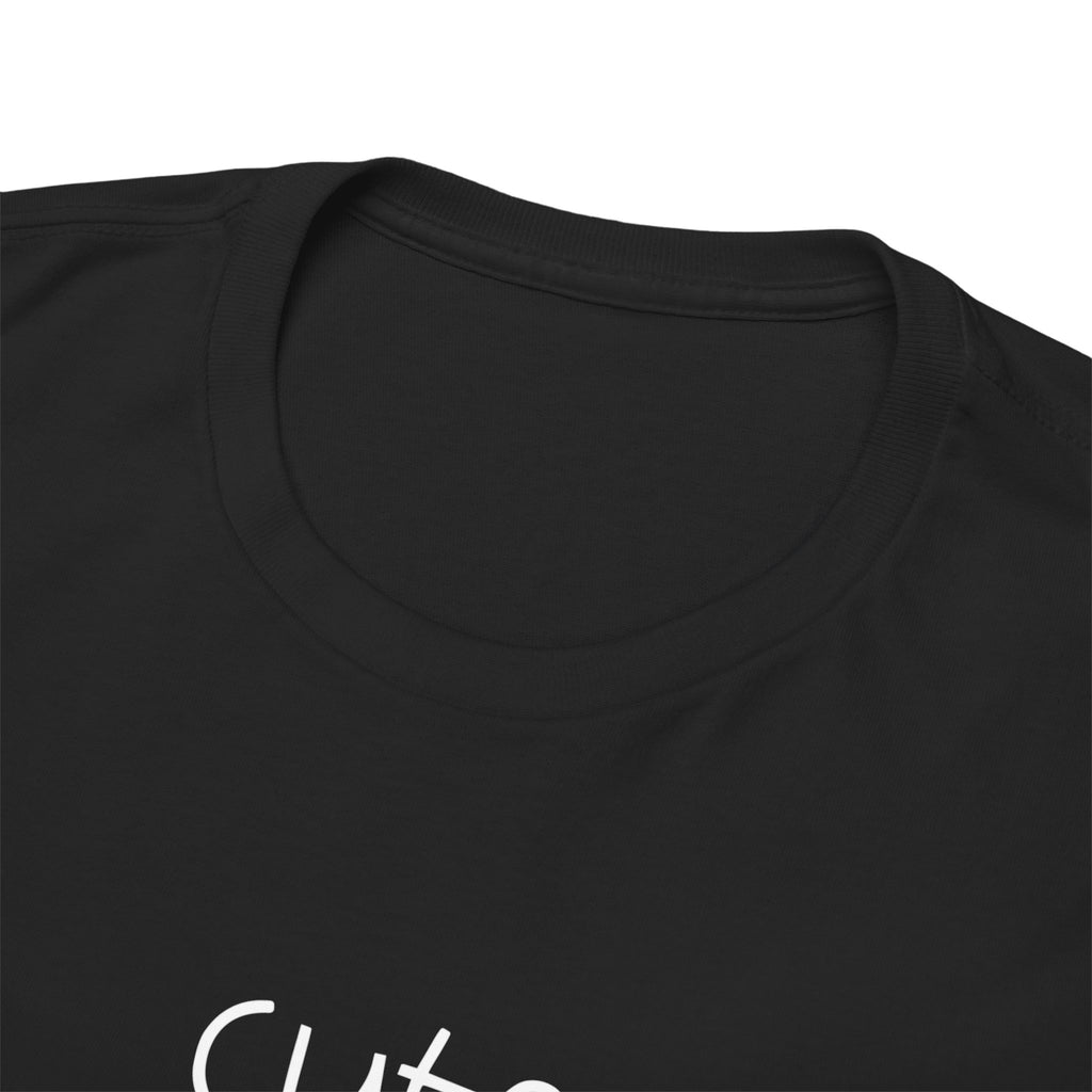 Cute Script T‑Shirt — Minimalist Casual Tee with 'Cute' Chest Print