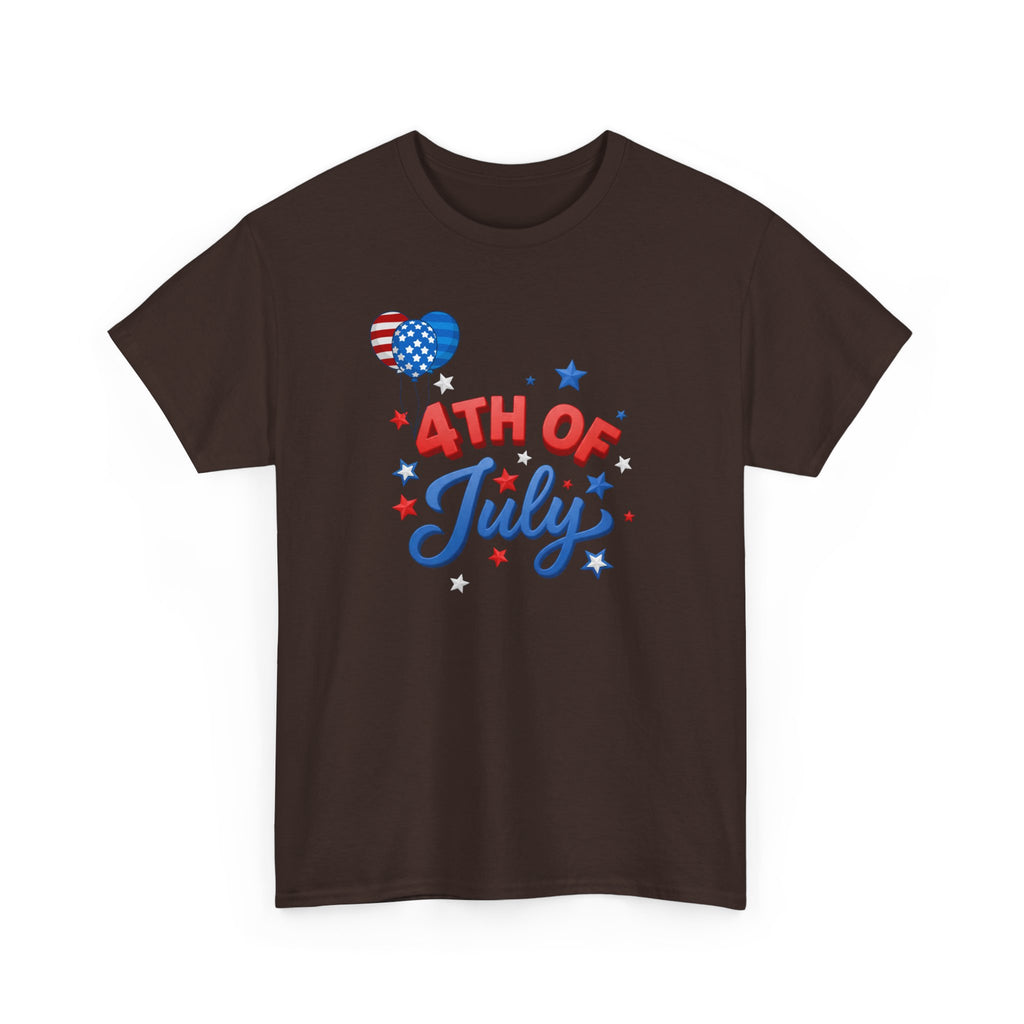 4th of July T-Shirt – Patriotic Stars & Heart Independence Day Tee