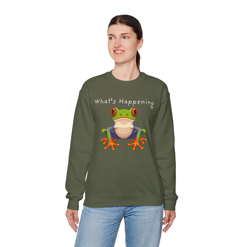 What's Happening Frog Crewneck Sweatshirt