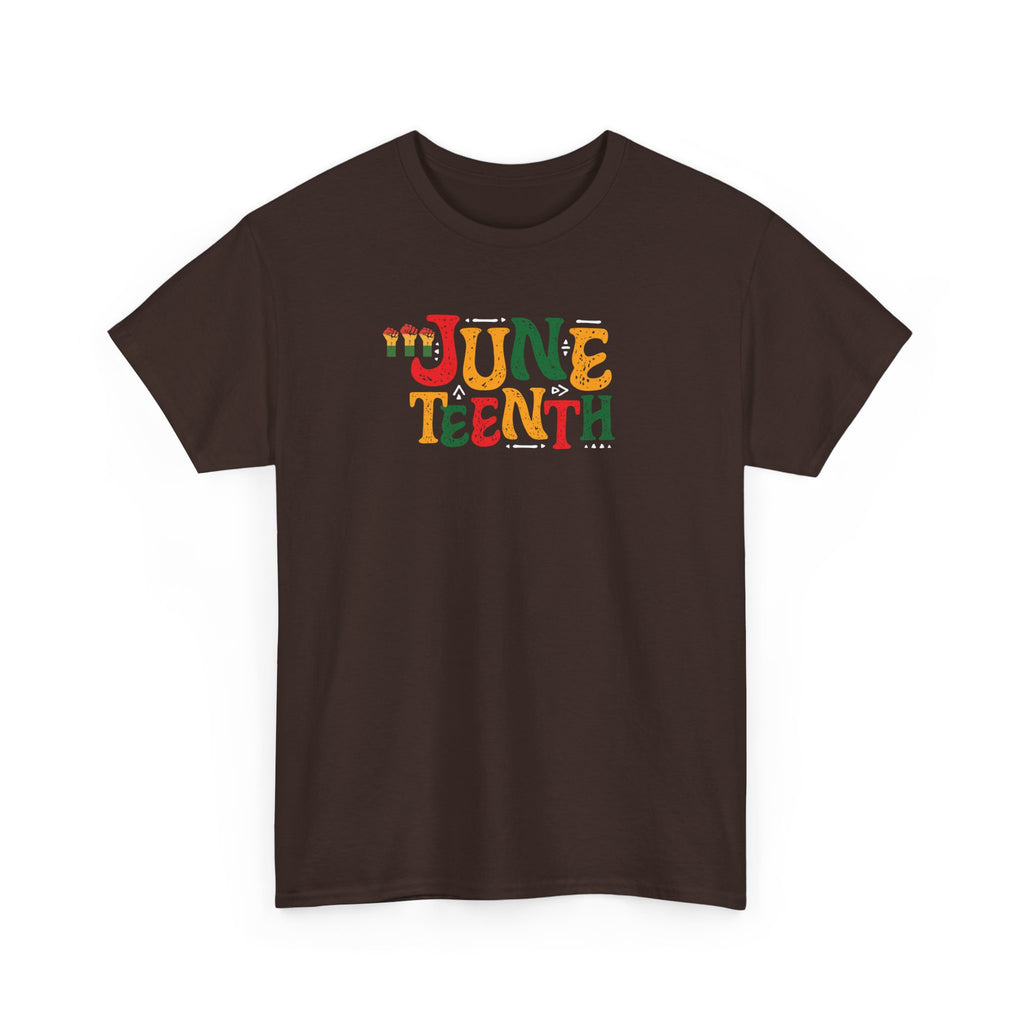 Juneteenth Graphic T-Shirt — Colorful Retro "Juneteenth" Tee (Jun 19 Celebration)
