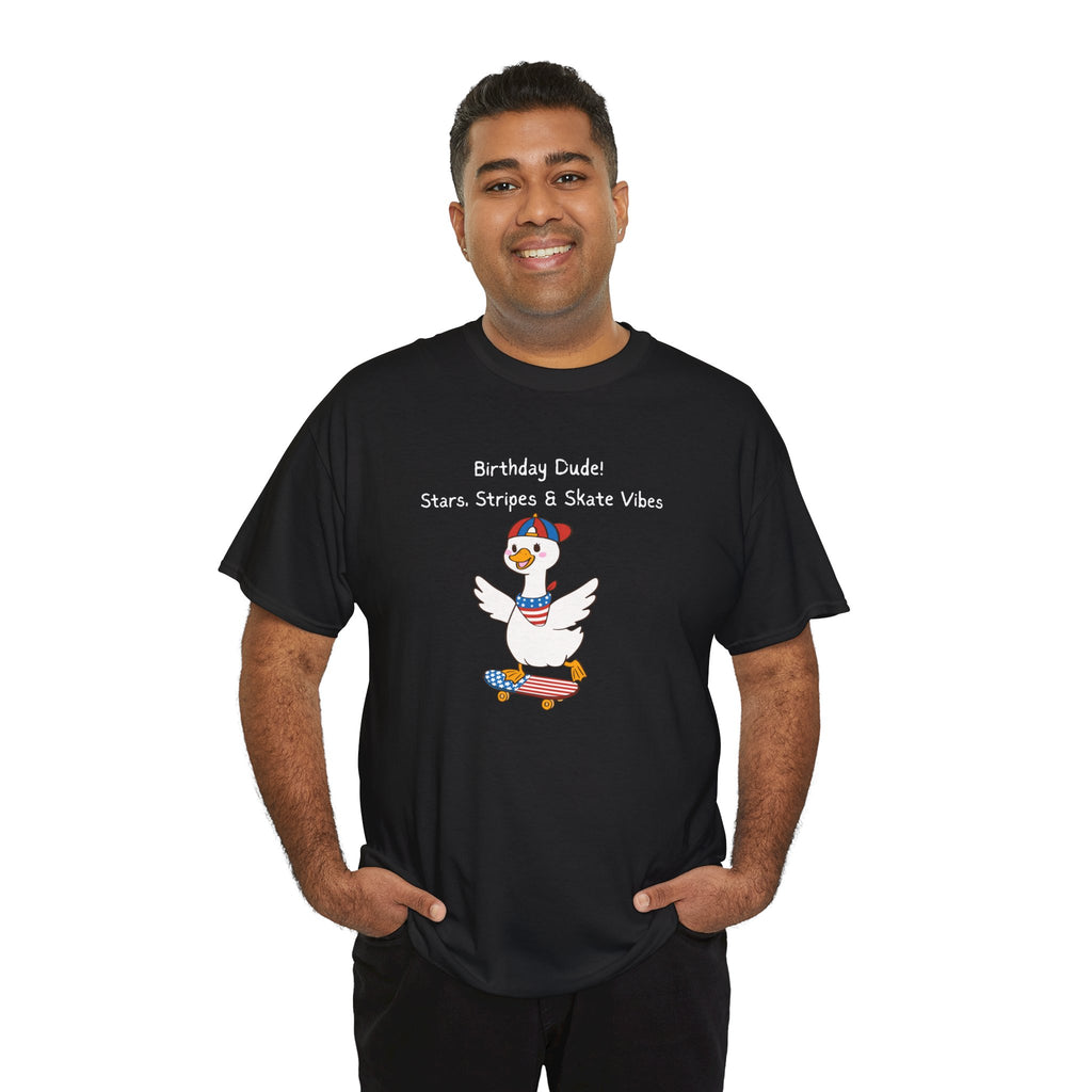 Birthday Dude! Stars, Stripes & Skate Vibes Tee