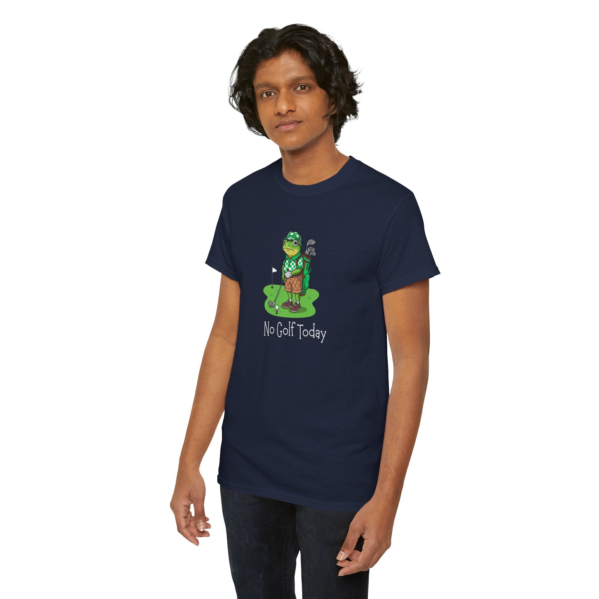 T-Shirt — Funny 'No Golf Today' Frog Golfer Graphic Tee