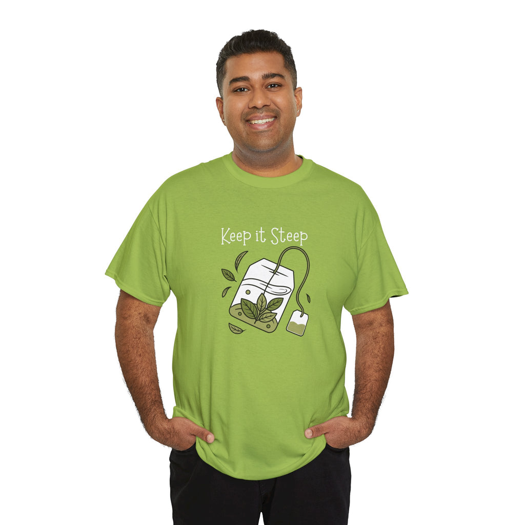 Keep It Steep Tea T-Shirt — Cute Tea Bag Graphic Tee for Tea Lovers