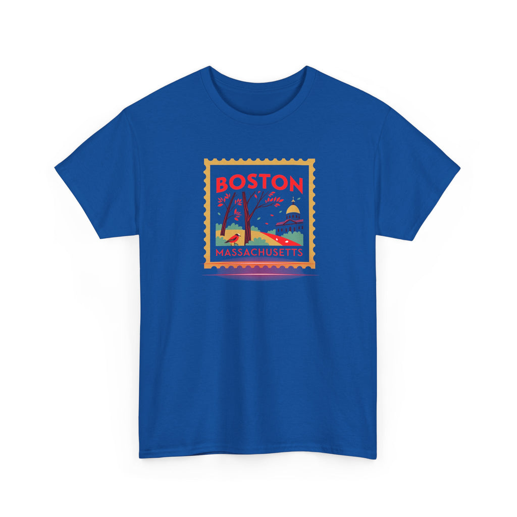 Boston Massachusetts Stamp Graphic Tee