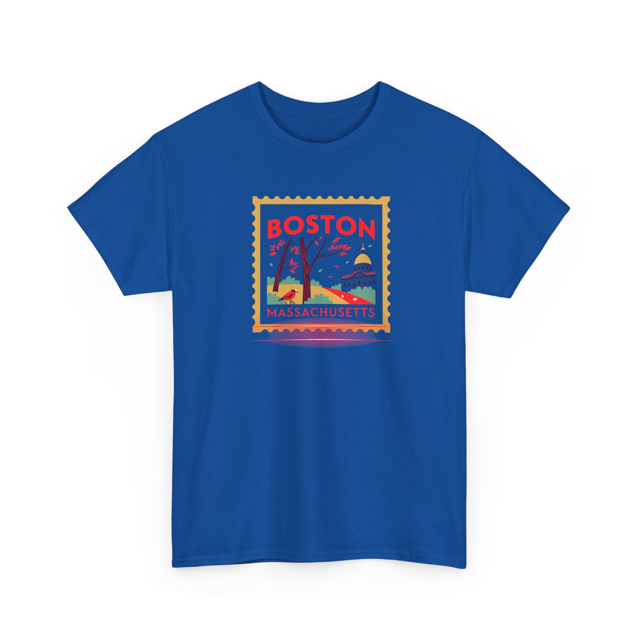 Boston Massachusetts Stamp Graphic Tee
