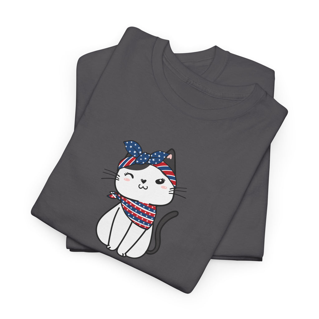 Cat Birthday Tee — "A Purr-fect Firecracker Was Born Today"