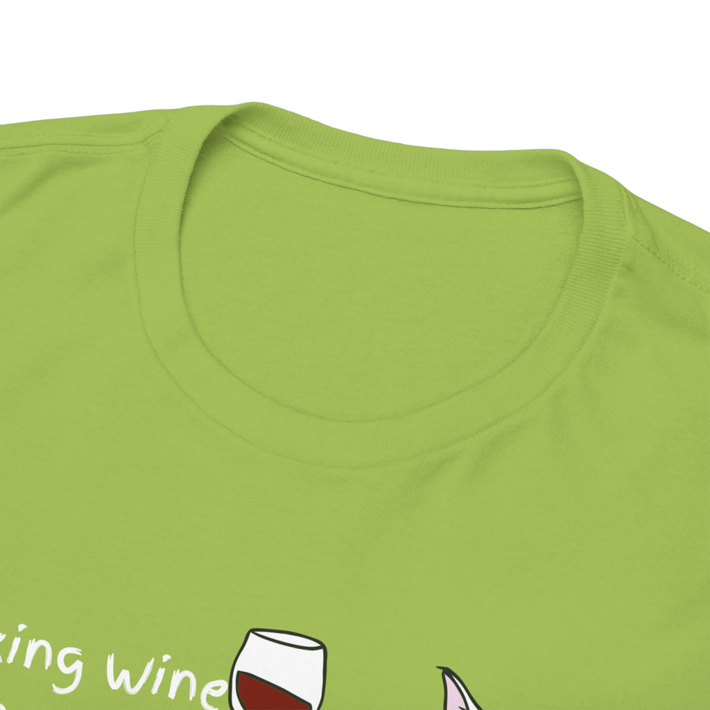 Drinking Wine, Feline Fine Cat Tee