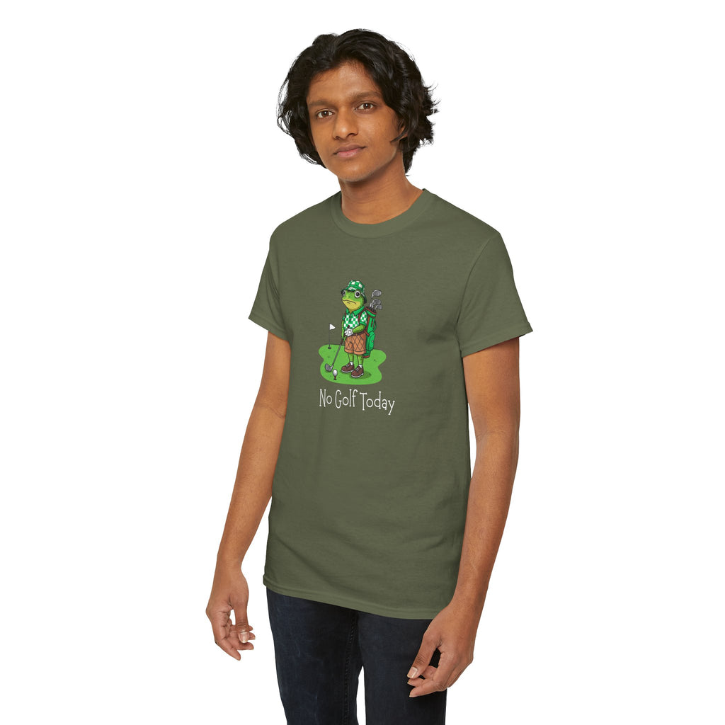 T-Shirt — Funny 'No Golf Today' Frog Golfer Graphic Tee