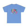 Juneteenth Celebration T-Shirt — "Made Us Stronger" Floral Block Letter Tee