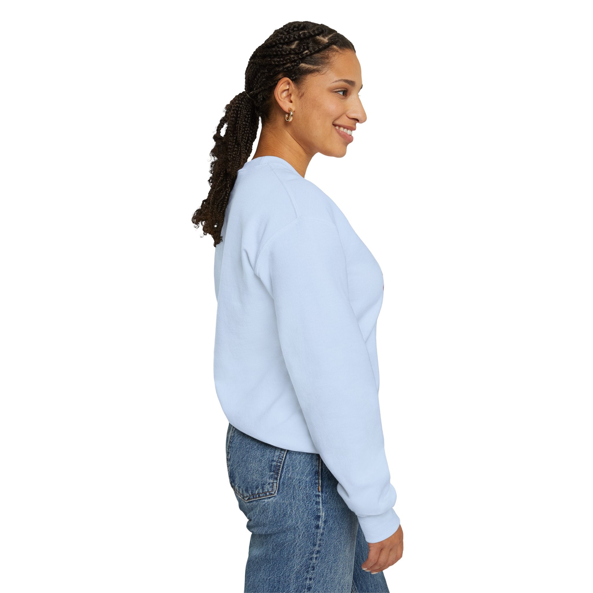 Believe in Yourself Crewneck Sweatshirt — Rainbow Inspirational Graphic