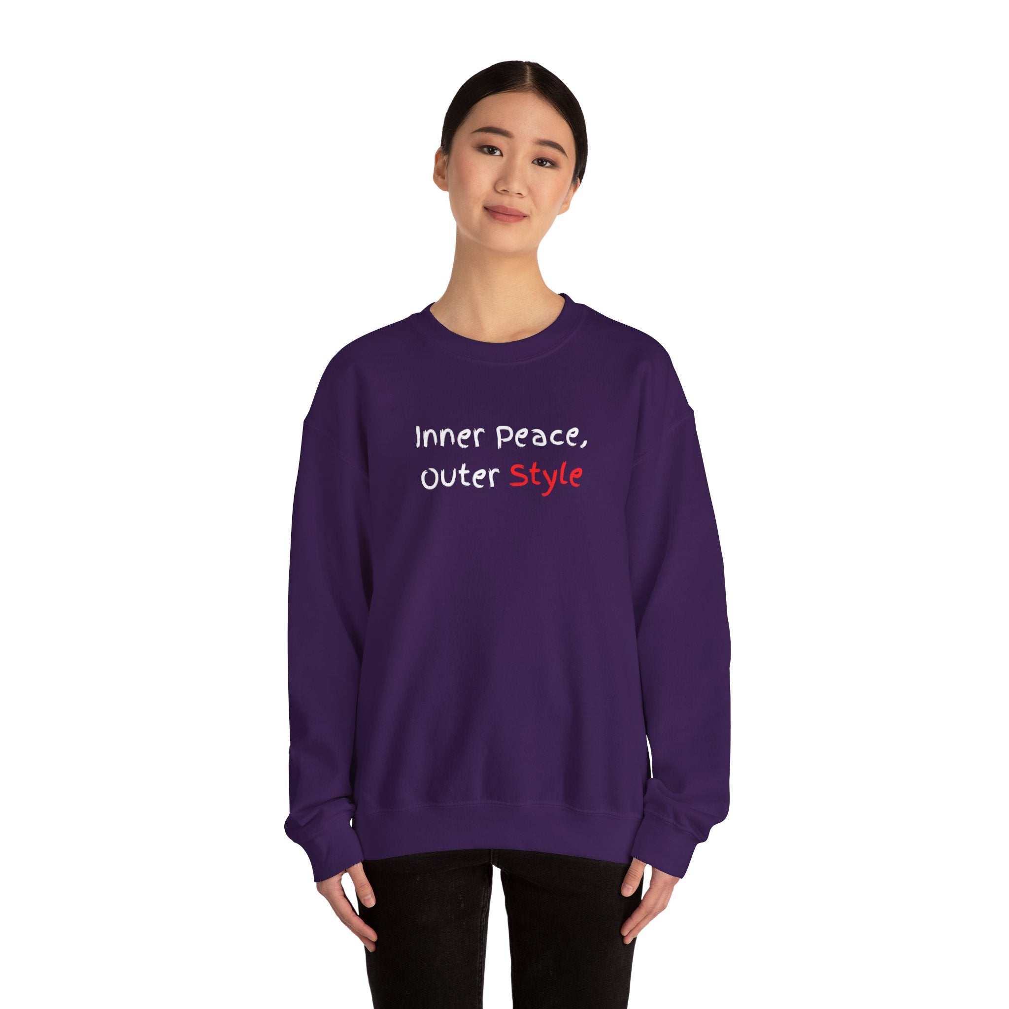 Crewneck Sweatshirt "Style" Minimalist Pink Script – Casual Everyday Fashion