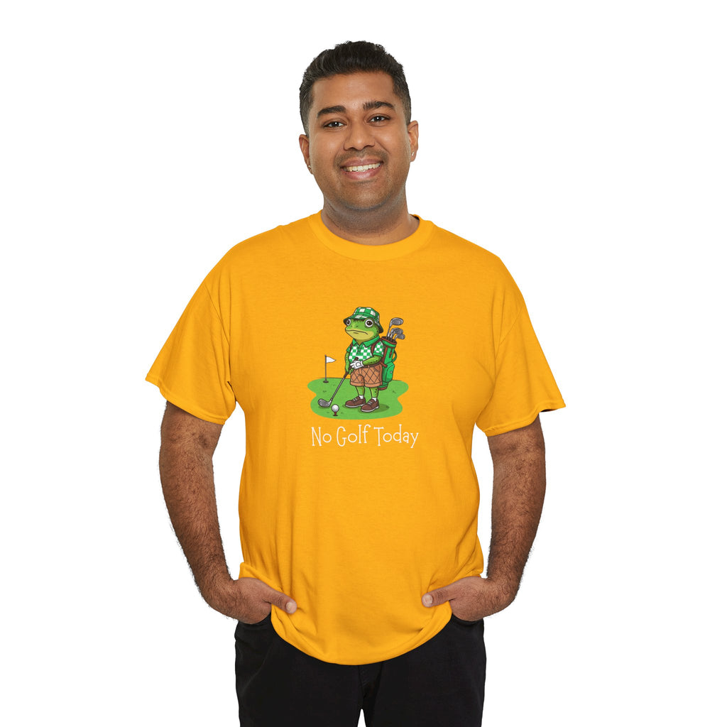 T-Shirt — Funny 'No Golf Today' Frog Golfer Graphic Tee