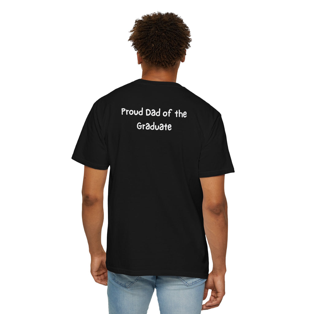 Graduation T-Shirt - "Happy Graduation" Custom Name (e.g., Jabari) with Back "Proud Dad of the Graduate"