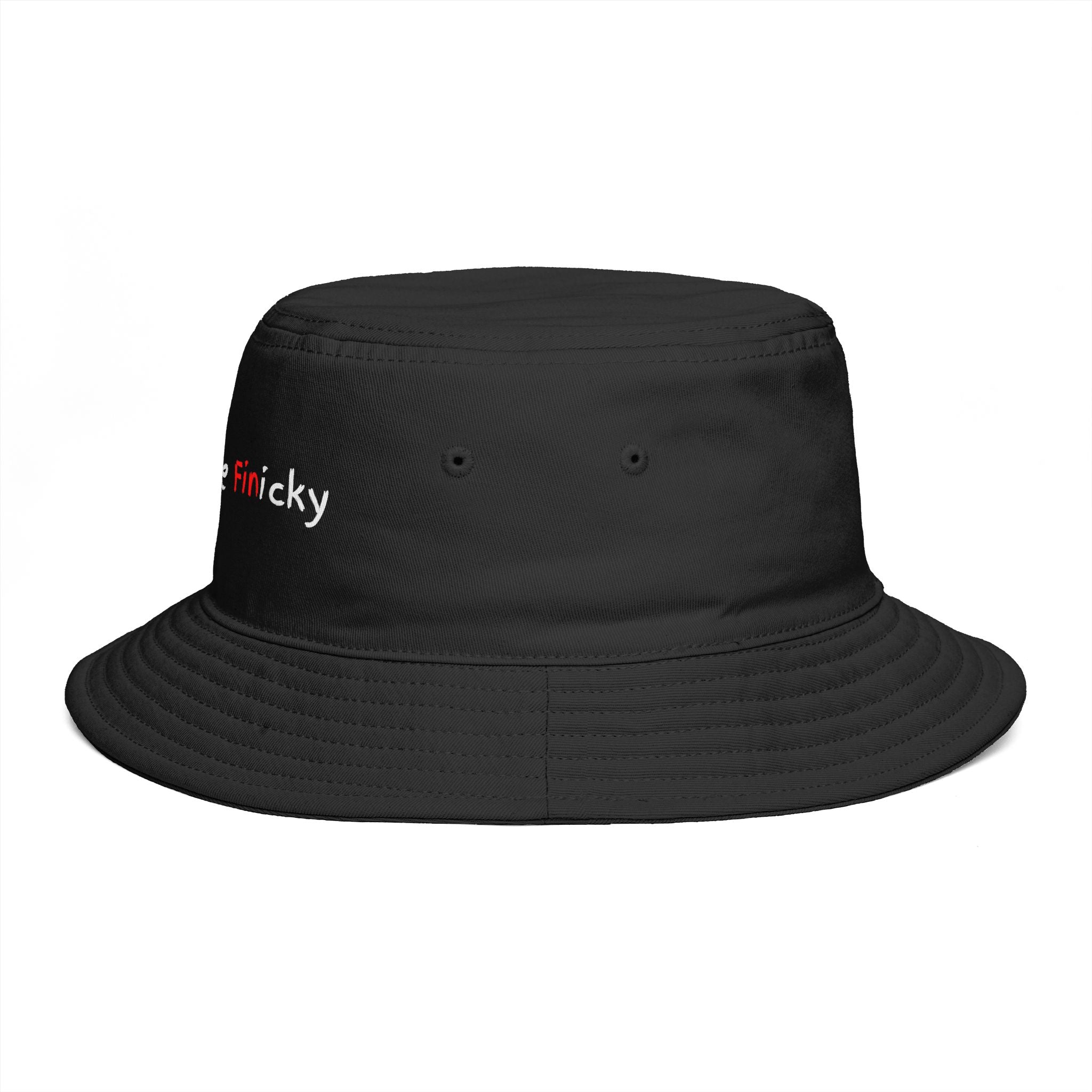 Bucket Hat — 'Outside Be Finicky' Embroidered Outdoor Statement Hat