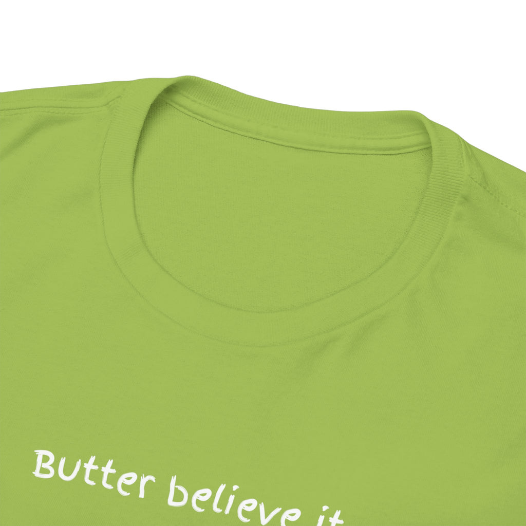 Butter Believe It Popcorn Tee — Cute Retro Snack Cartoon T-Shirt
