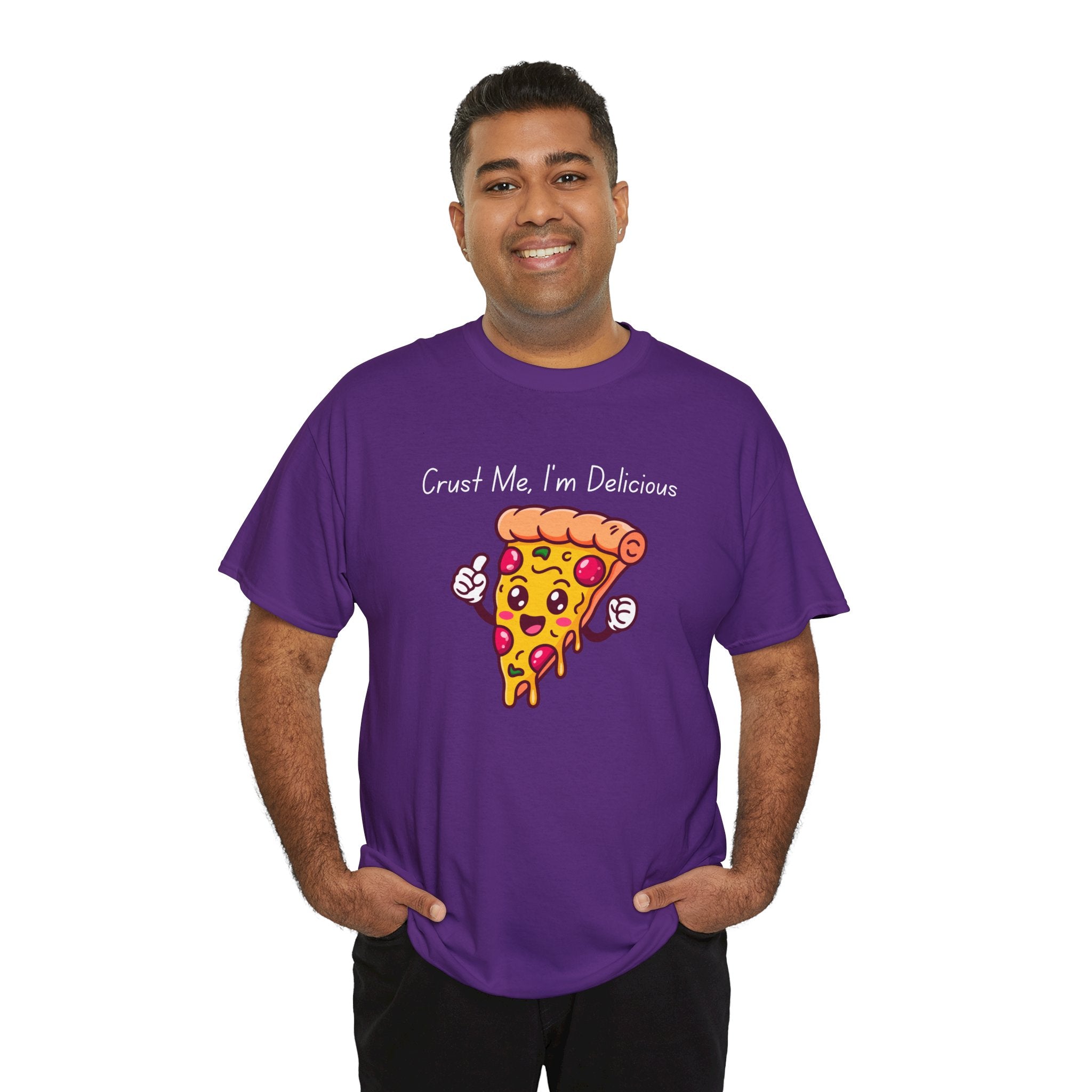 Pizza Slice Tee — "Crust Me, I'm Delicious" Funny Pizza Graphic Shirt