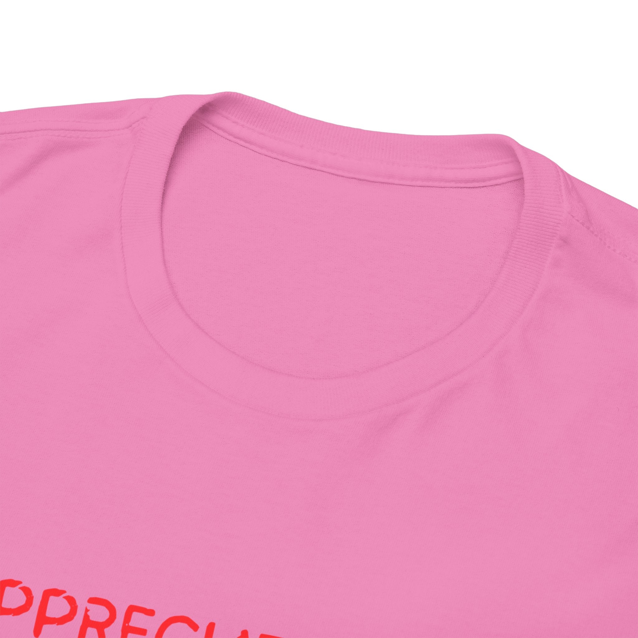 Appreciate You Tee – Minimalist Red Text Graphic T‑Shirt