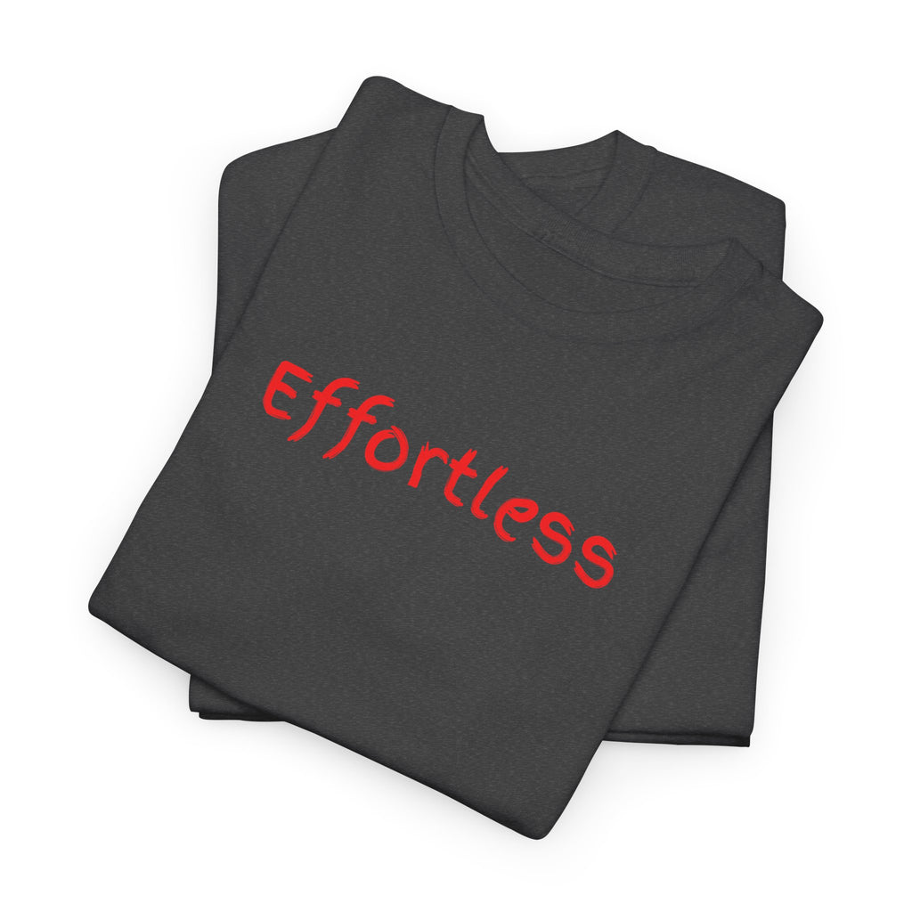 Effortless Tee — Minimal Red Script Graphic T-Shirt