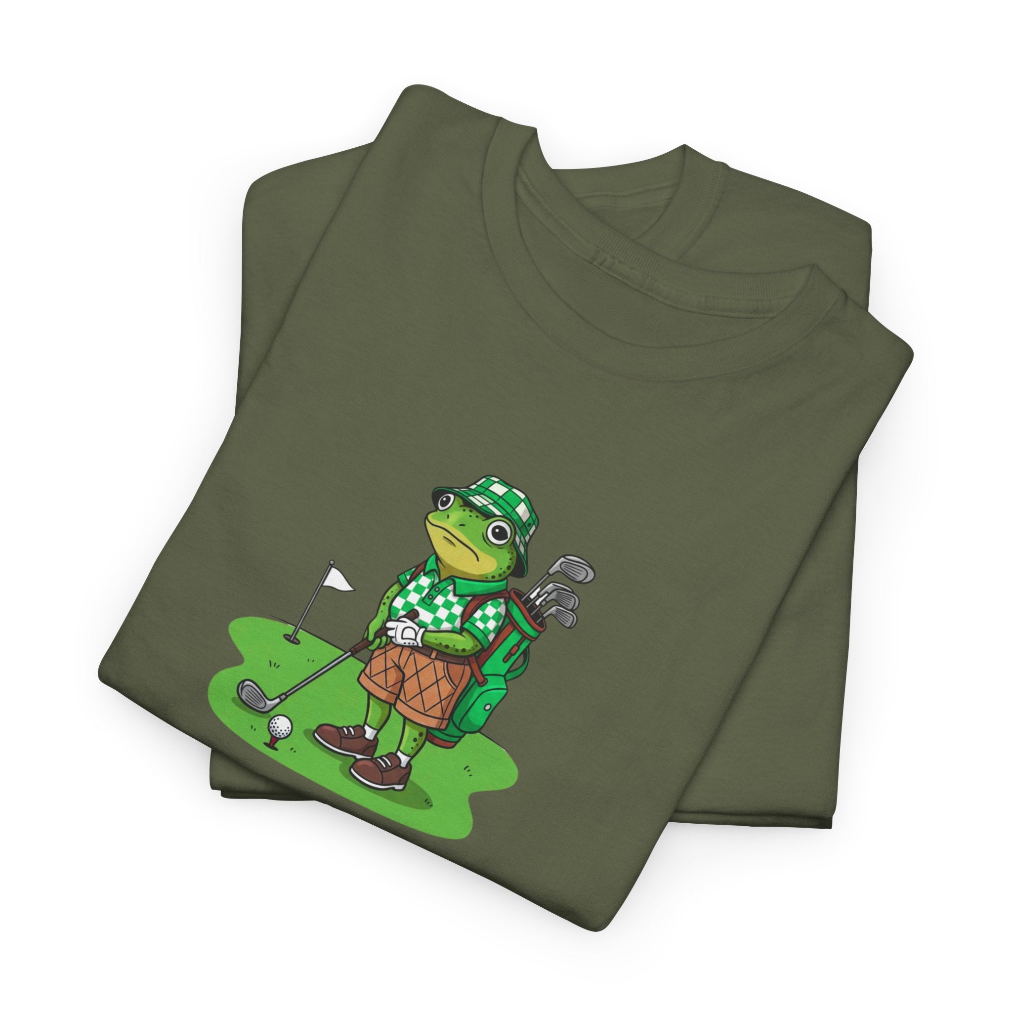 T-Shirt — Funny 'No Golf Today' Frog Golfer Graphic Tee
