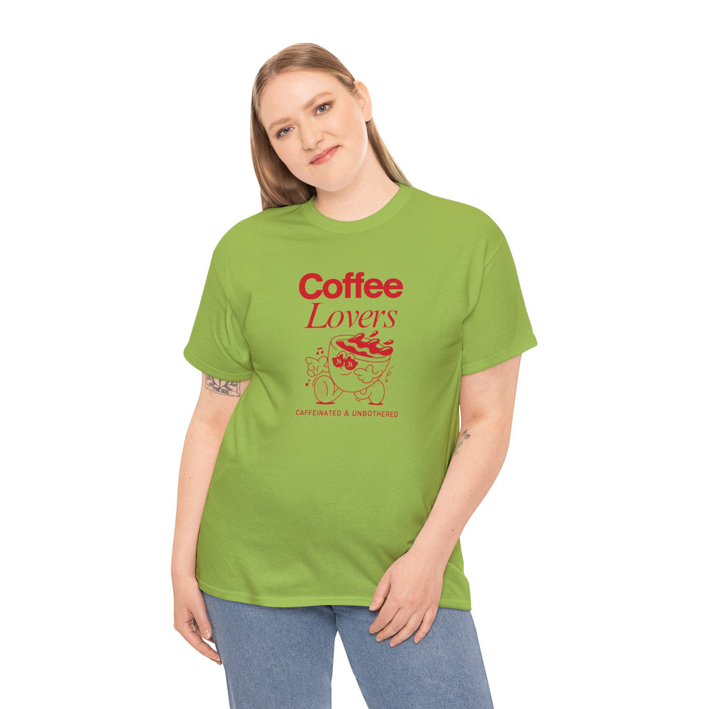Coffee Lovers T-Shirt — Cute Red Coffee Cup Graphic Tee